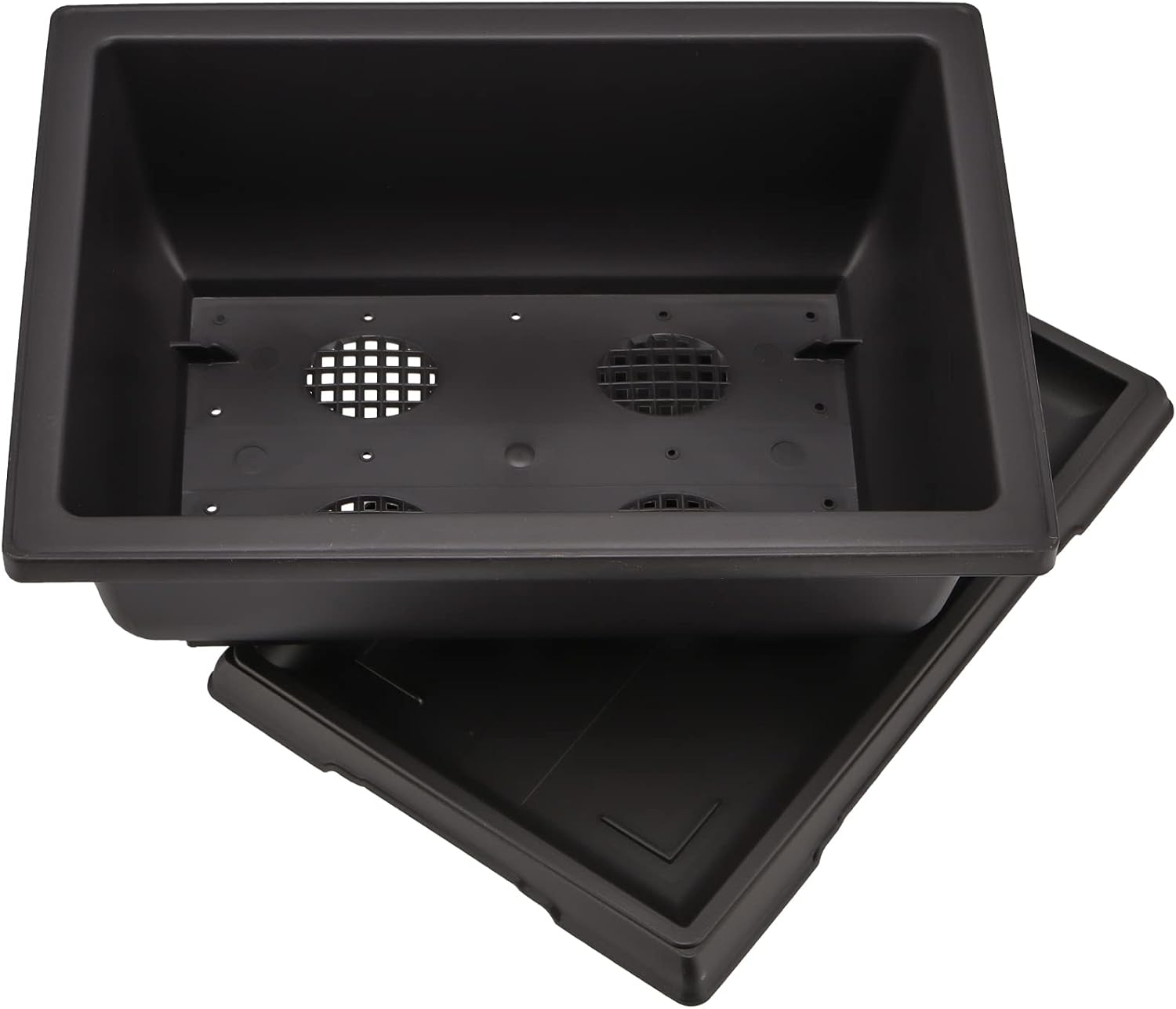 HEIHAK 4 Pack Large Plastic Bonsai Pots, 11.5 Inch Rectangular Built in Mesh Bonsai Training Pots with Trays, Plant Flower Tree Growing Bonsai Planter for Garden Supplies, Yard, Office, Room, Balcony image number 5