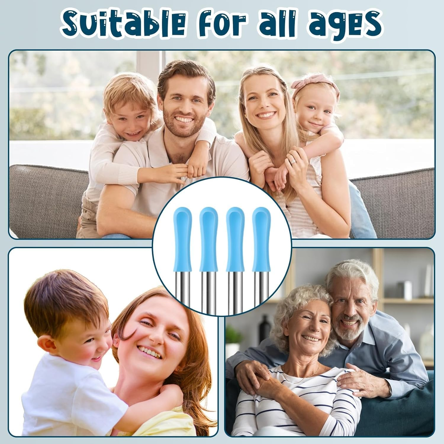 40 Pcs Silicone Ear Spoon Tips Replacement Set, Ear Wax Removal Replacement Tips for Wet Dry Ear Wax Cleaning, Ear Cleaner Spoon Tip Ear Wax Pick Removal Tips for Teens Adults image number 5