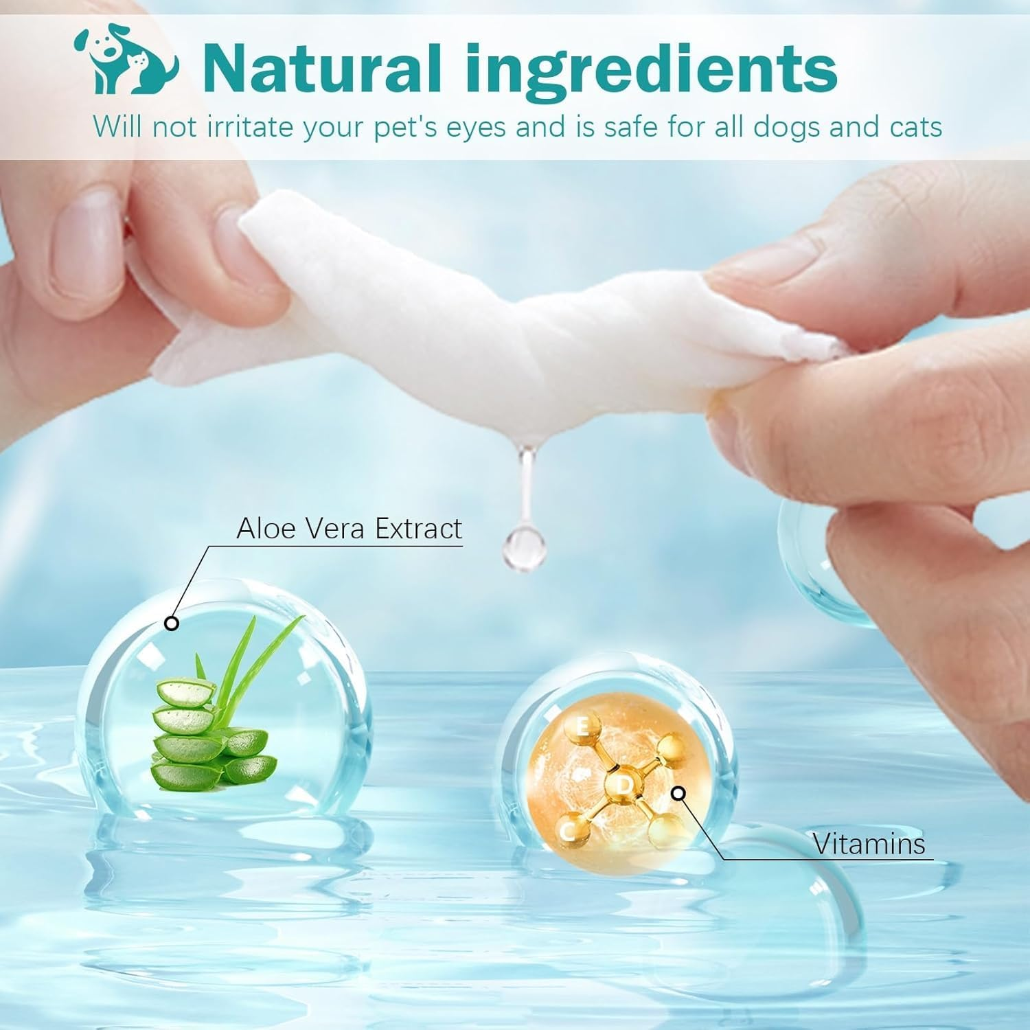 Mumoo Bear Dog Eye Wipes, 200Pcs Eye Wipes for Dogs & Cats Remove Tear Stain, Eye Debris, Mucus Secretions Discharge, Pet Gentle Care Supplies Disposable Cleaning Wipe for Eye image number 3