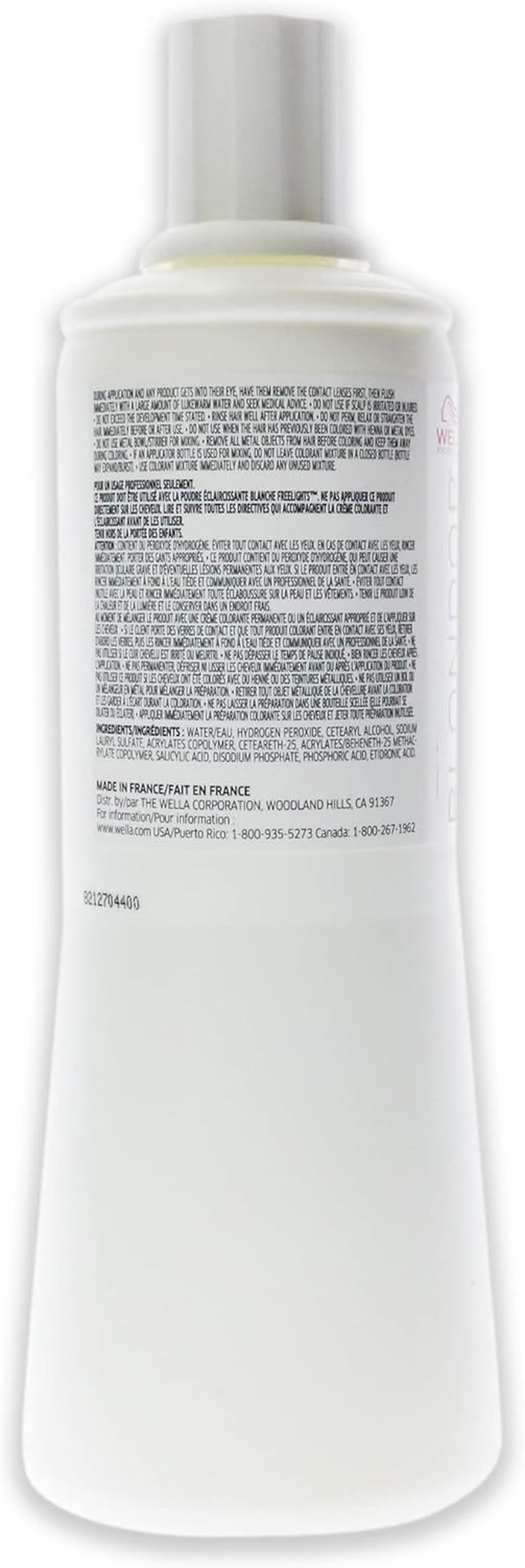 Wella Blondor Freelights Developer 09 Percent 30 Vol for Unisex - 33.8 Oz Lightener, 999.6 Millilitre