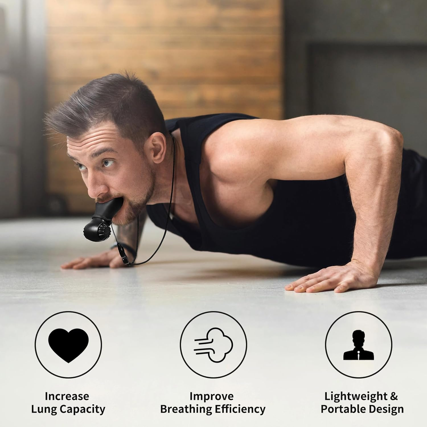 Breathing Trainer for Portable Lung Trainer, Breathing Resistance Trainer for Daily Fitness Training, Breathing Trainer for Lungs Different Fitness Needs & Easy to Clean.