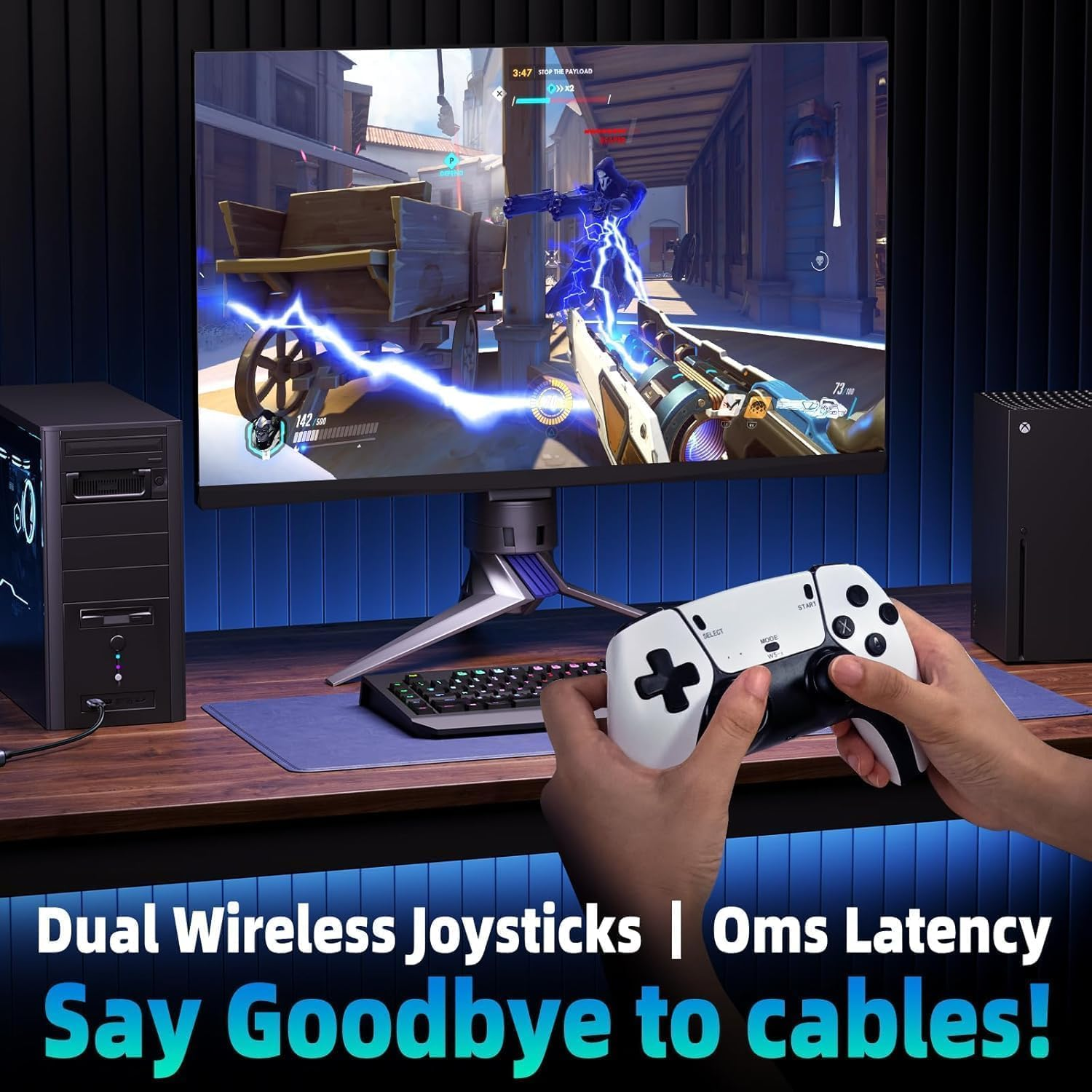 MINYIKJ Retro Gaming Console, Retro Game Stick with 4K HDMI, Classic Video Games, Upgraded Dual 2.4G Wireless Controllers 128GB