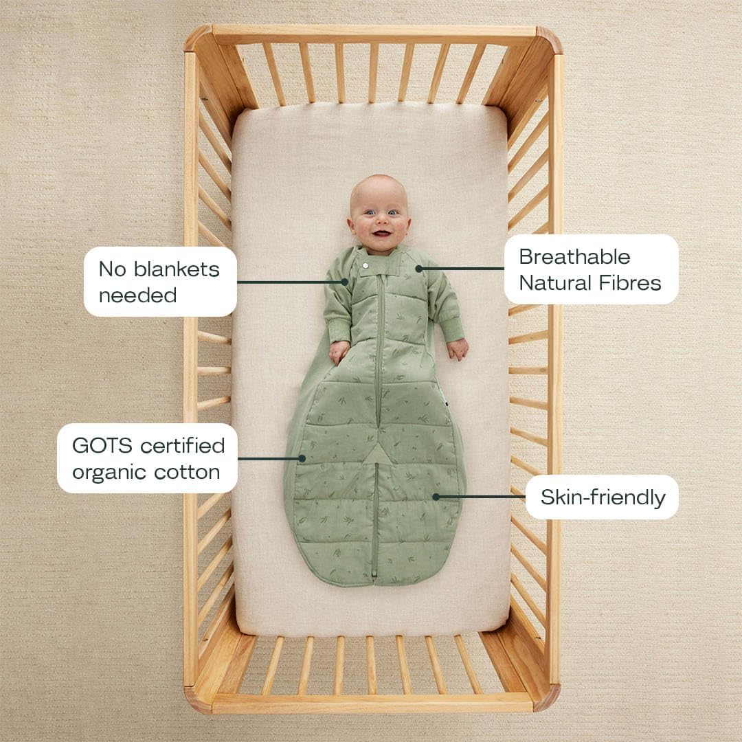 Ergopouch Sleep Suit Bag 2.5 TOG &ndash; 8&ndash;24 Months &ndash; Willow Print &ndash; 400 Thread Count Organic Cotton &ndash; Converts to Sleep Suit with Legs &ndash; Sleeping Bag & Suit in One &ndash; for Infants, Toddlers & Kids image number 4