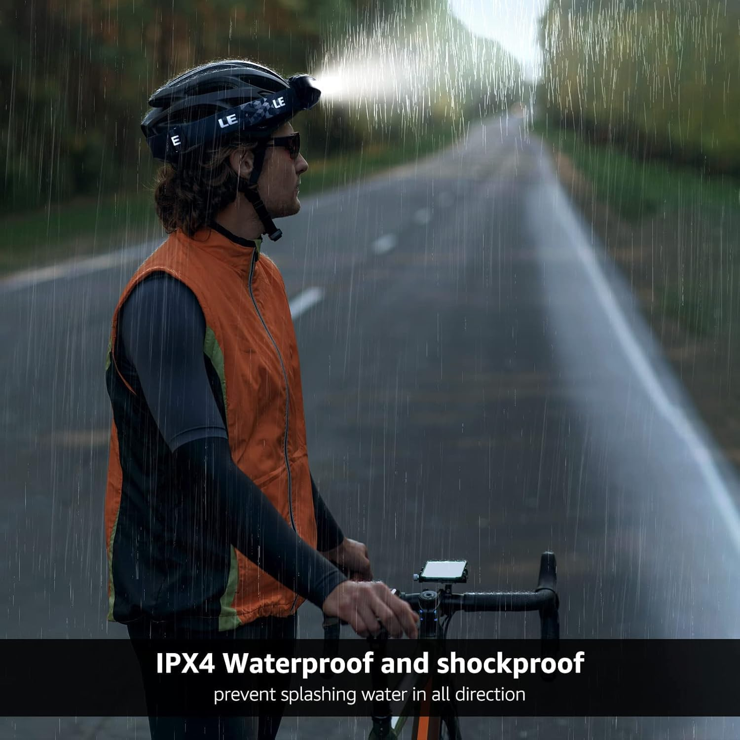 Lepro Head Torch Rechargeable, Super Bright LED Headlamp Waterproof with Red Warning Lights 5 Lighting Modes 30 Hours Runtime Lightweight Headlight Flashlight for Cycling Running Camping image number 2