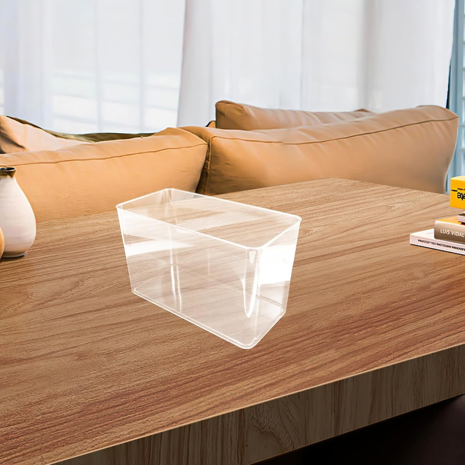 CIYODO Mini Plastic Fish Tank for Small Turtle Terrarium Desktop Small Pet Breeding Box Reptile Terrarium Ecological Landscape Tank for Office Use image number 5