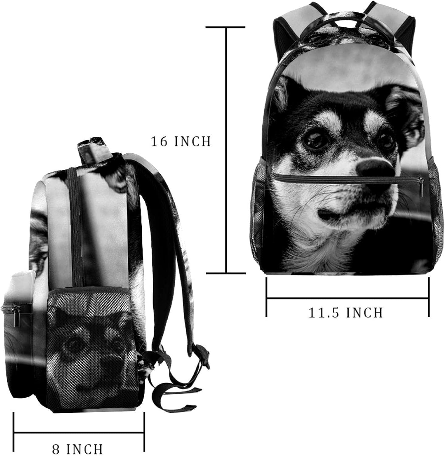 Puppy Backpack Students Shoulder Bags Travel Bag College School Tote Backpacks image number 2