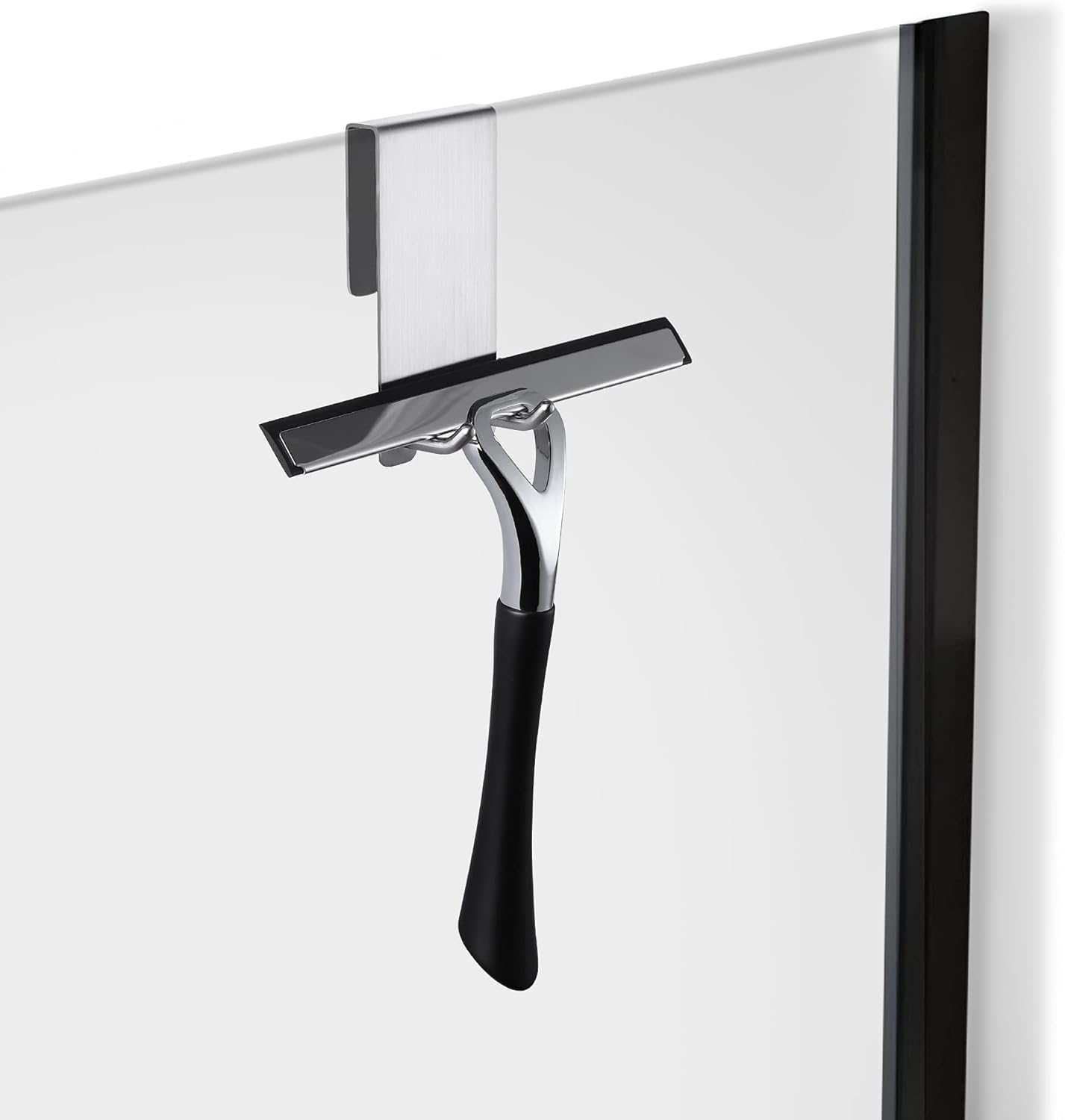 Taozun over the Door Hooks for Shower - Towel Hanger, Squeegee Hooks for Bathroom Frameless Glass Door, Stainless Steel 2 Packs image number 1