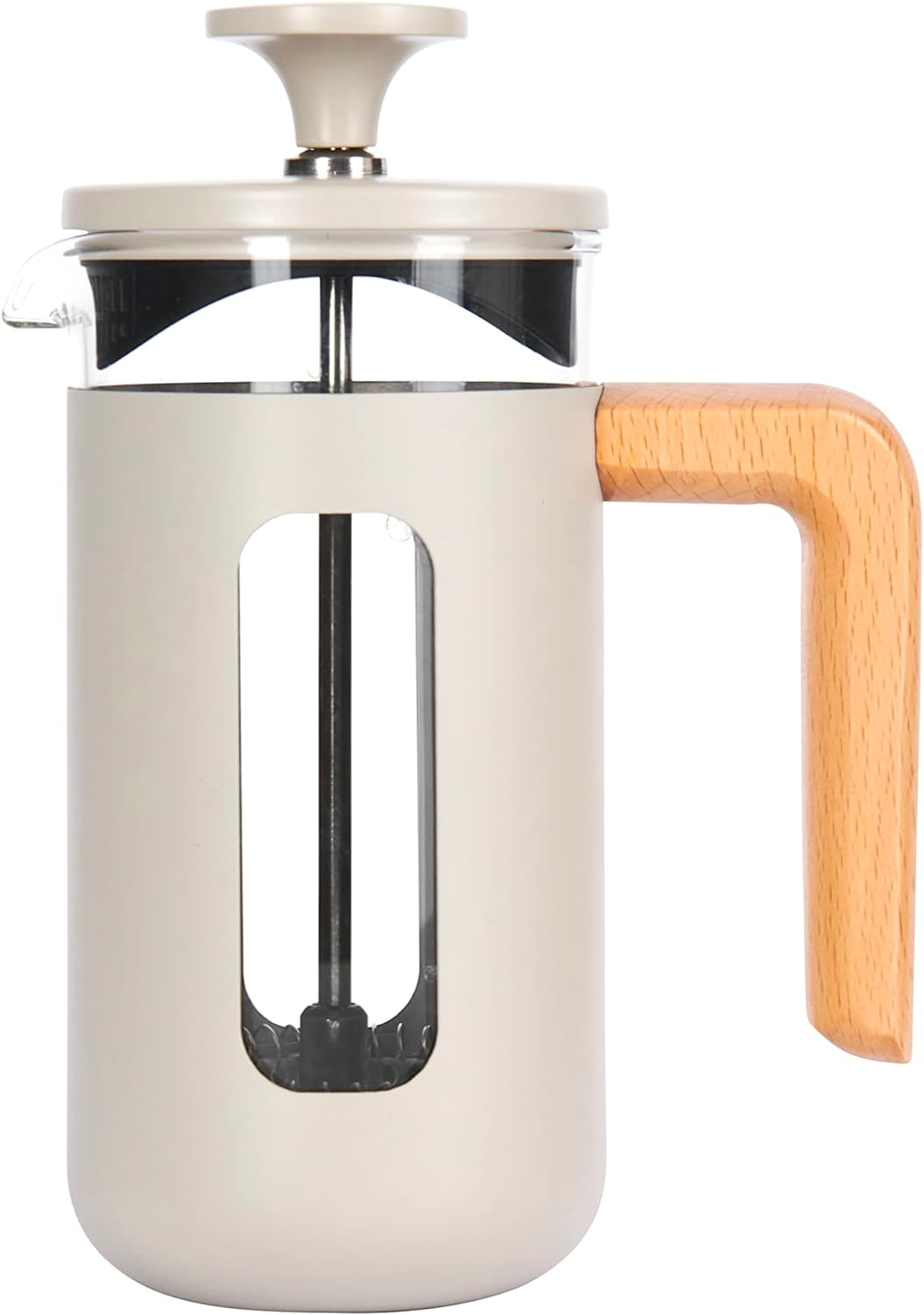 La Cafetiere Pisa Cafetiere 3 Cup 350Ml| Stylish Borosilicate Glass French Press with Wood Handle|Black image number 6