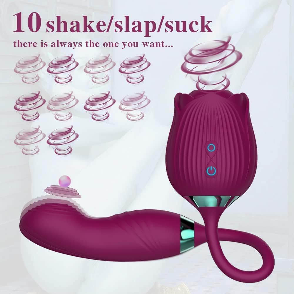 Dual-Use Rose Stimulation Slapping Sucking Stimulator Suction and Female 7 Stimulator Sex Waterproof