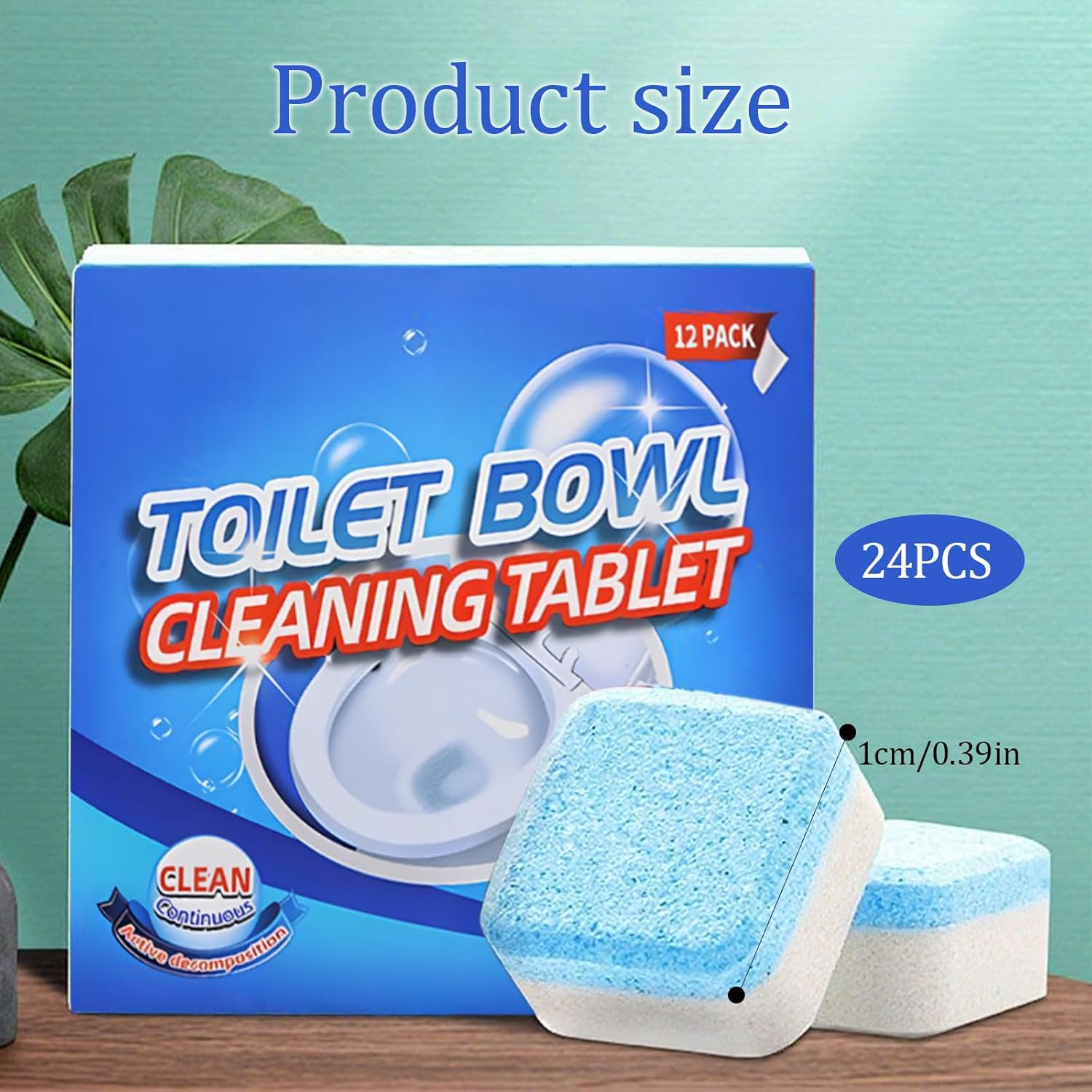 24-Pack Automatic Toilet Bowl Cleaner Tablets, Toilet Tablets, Bathroom Toilet Tank Cleaner Deodorizers, Apply to Clean Automatic Bowl, Provide You with Continuous Cleanliness image number 5