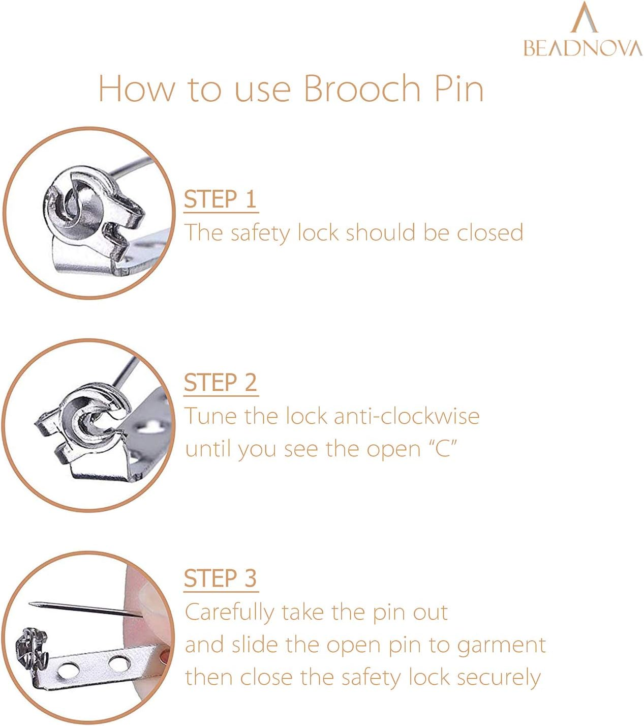 BEADNOVA Brooch Pin Back 60Pcs Bar Pin Back 1.5 Inch Clasp Pinback Brooch Backings for Crafts Badge Name Tag DIY Jewelry Making and Craft (60 Pcs, Silver Color) - 1.5Inch 120Pcs image number 4