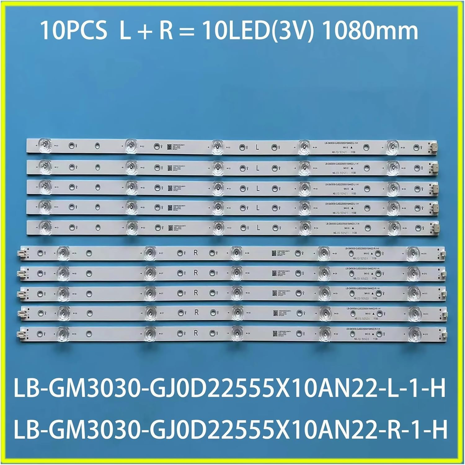 LED Backlight Strip 5+5 Lamp for P-HILIPS 55&lsquo; TV LB-GM3030-GJ0D22555X10AN22-R-1-H 55Pus7304/12 55Pus6704 55PUS7394 55PUS7504 image number 1