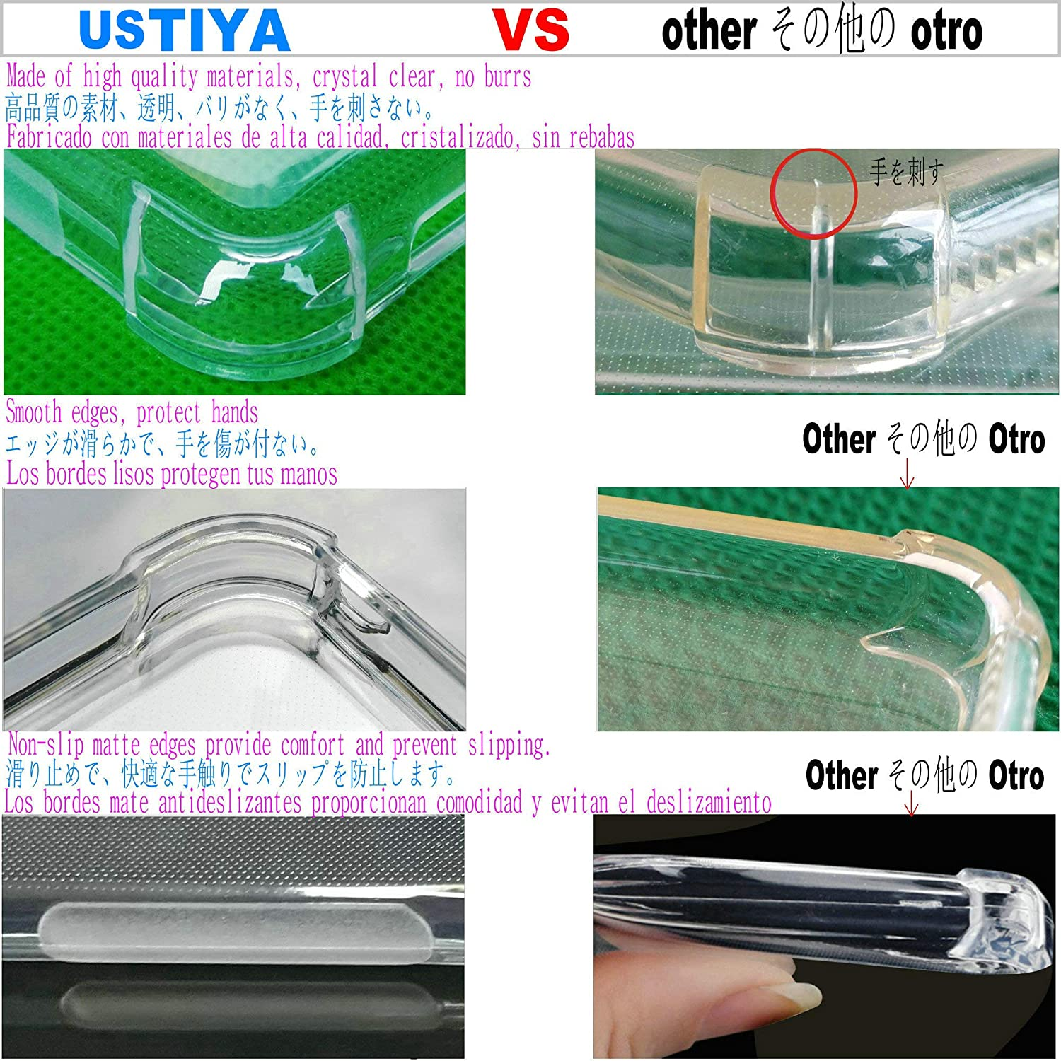 USTIYA for Nokia C32 4G Case Clear TPU Four Corners Cover Transparent Soft image number 6