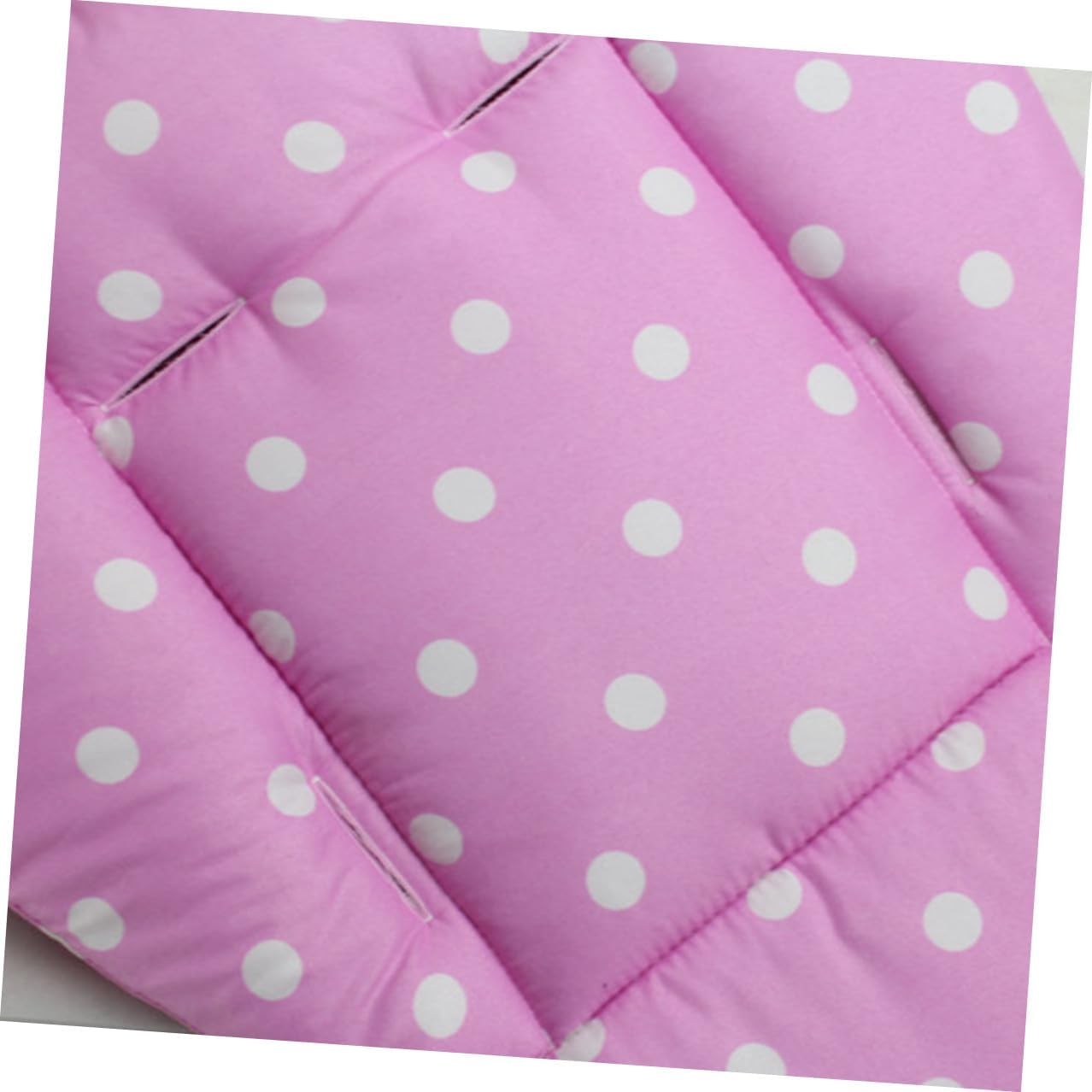 Universal Waterproof Stroller Cushion Pad with Pink Dot Pattern Double Sided Thick Liner Soft Support Pram Padding Mat for Strollers image number 1