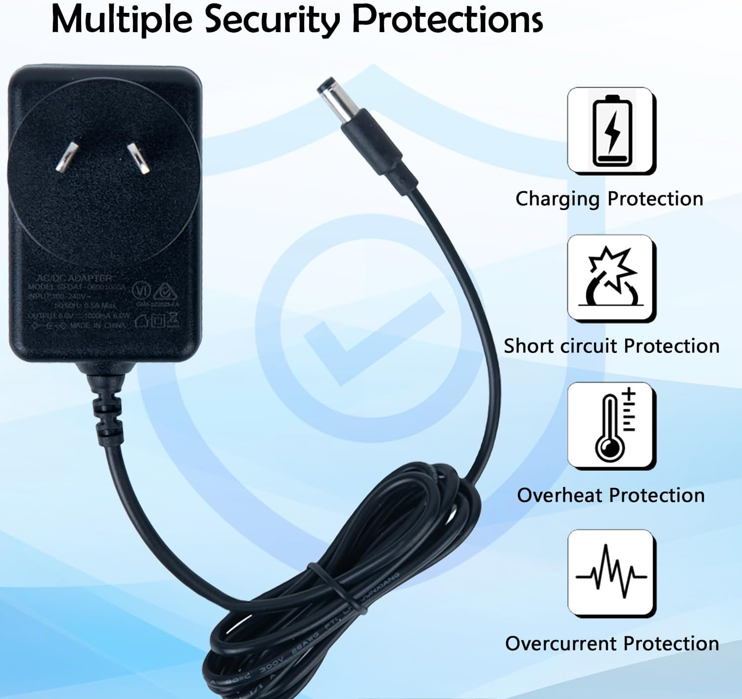 6V Charger for Kids Ride on Car, 6 Volt Battery Charger for Best Choice Products Trax Disney Frozen Mickey Minnie Mouse Racer Quad BMX X6 Audi R8 Wal-Mart Kid TRAX Moto ATV Quad image number 5