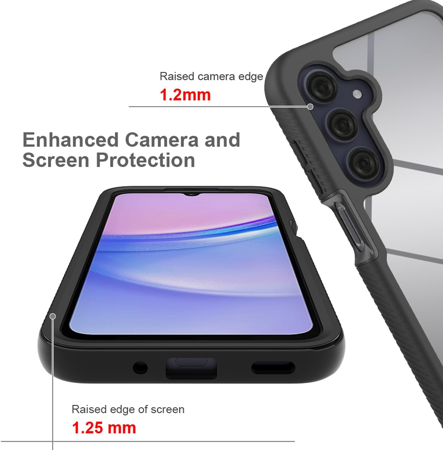 XINYEXIN Case for Samsung Galaxy A17 5G/4G, Built-In Screen Protector 360 Degree Full Body Shockproof Heavy Duty Protection Case - Light Purple image number 3