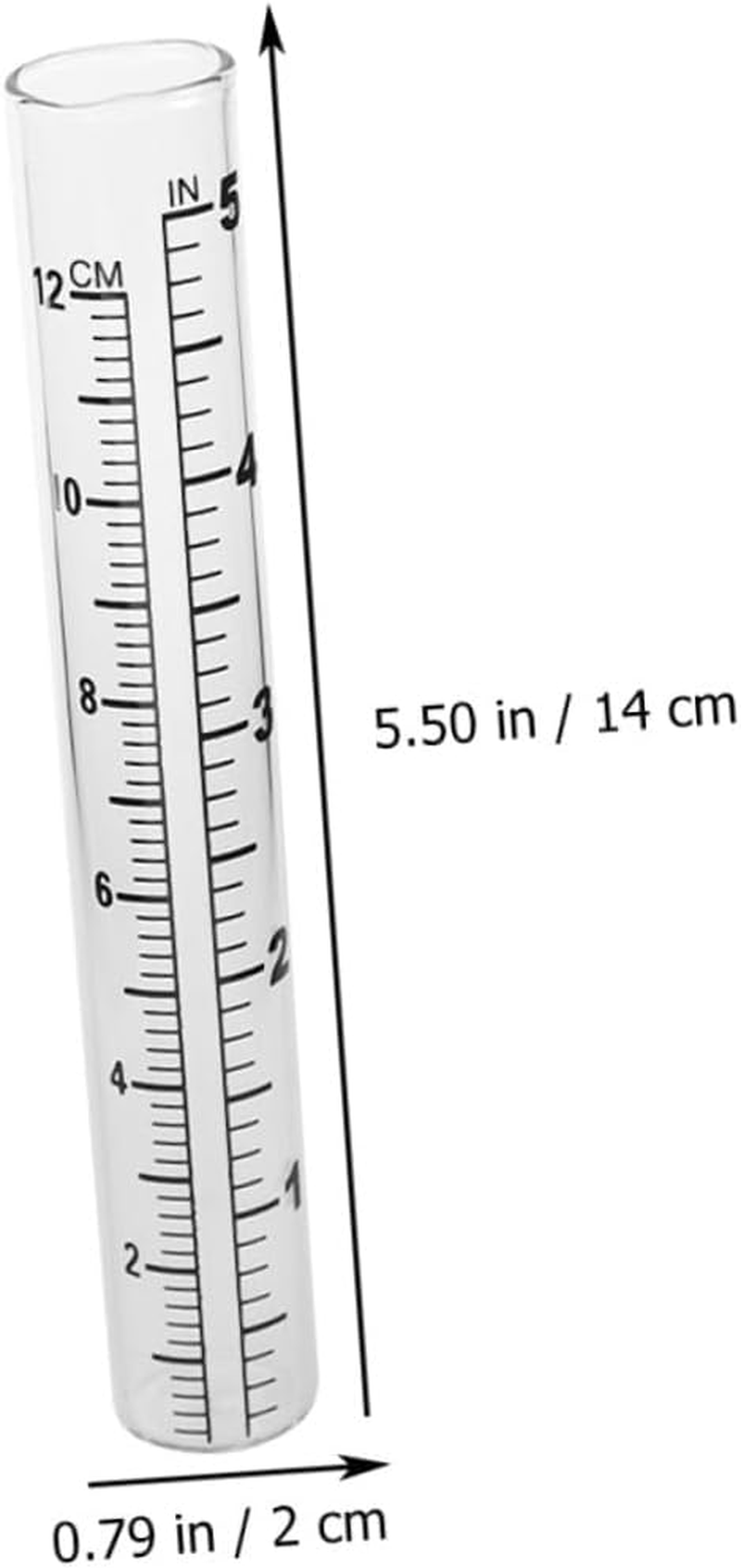 COHEALI 4Pcs Glass Rain Gauge Tubes with Enlarged Scale Outdoor Garden Rain Measuring Cups for Agriculture and Climate Research Read