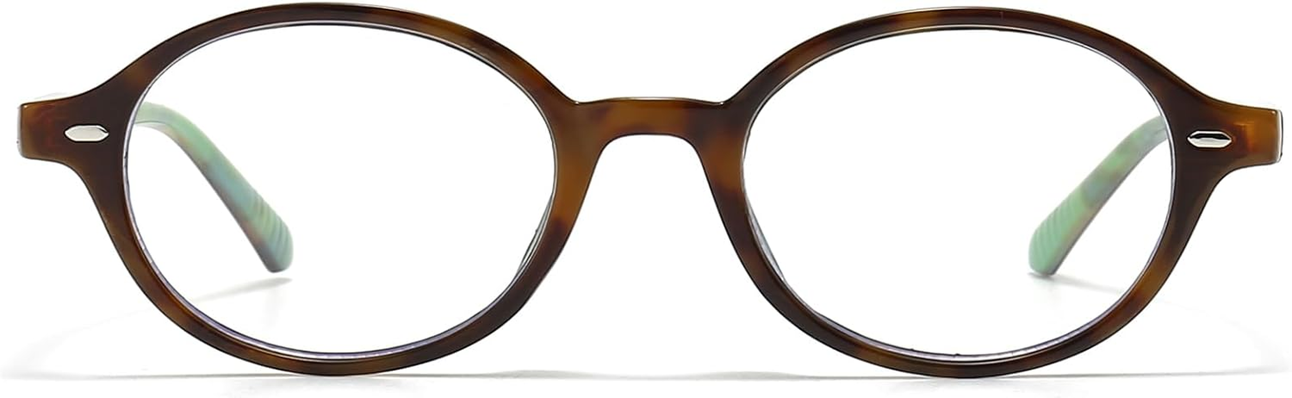 LJCZKA Oval Blue Light Glasses for Women Men round Computer Glasses Oval Frame anti Eyes Strain Headache for Reading Texting Gaming - Brown image number 6