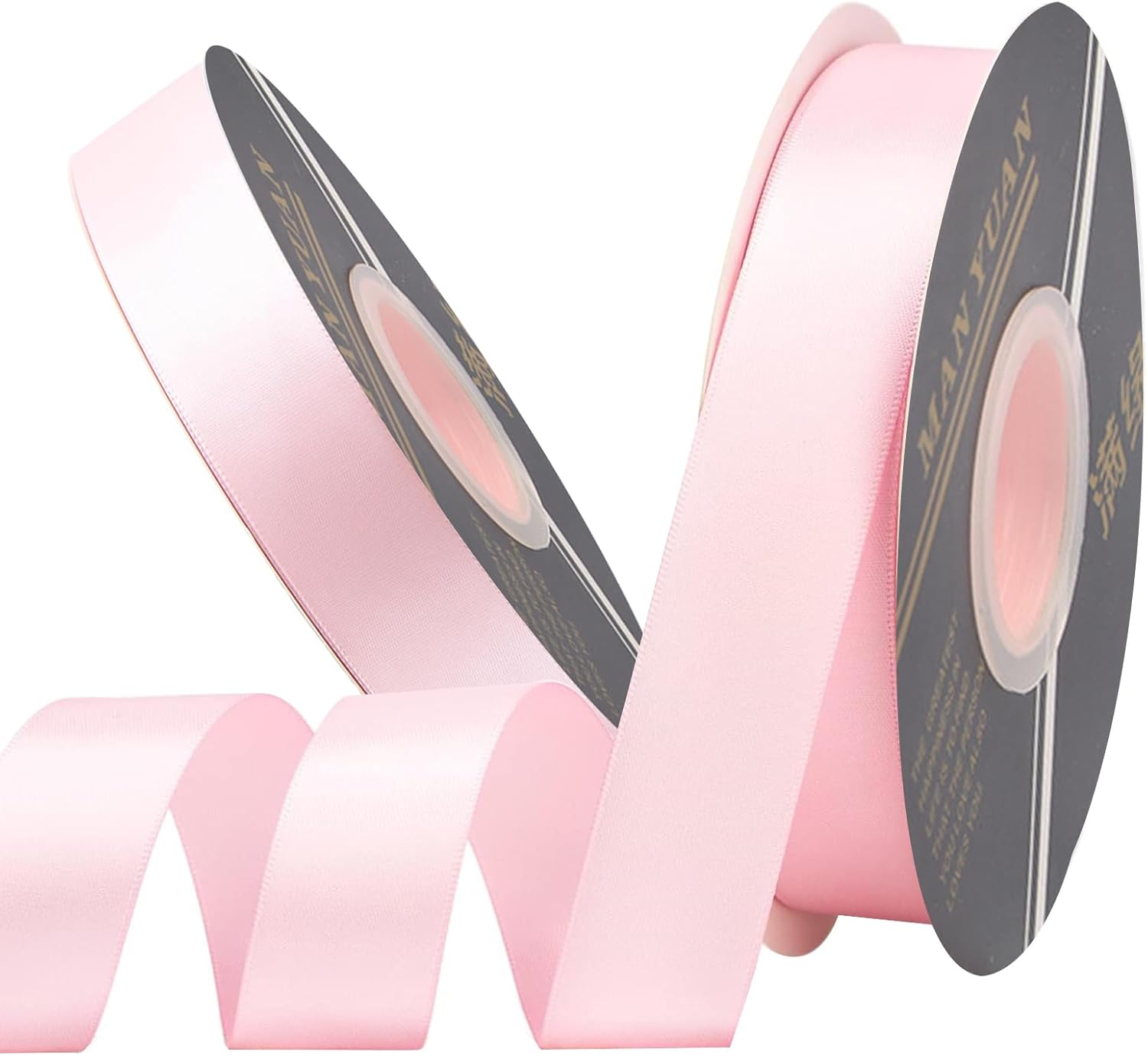 2 Rolls Double Sided Solid Polyester Satin Ribbons, 1Inchx25Yards Creative Satin Ribbon, Solid Color Fabric Ribbon Perfect for Gift Wrapping, Flower Bouquet, Crafts, Sewing, Wedding Party D&eacute;cor (PK) image number 5