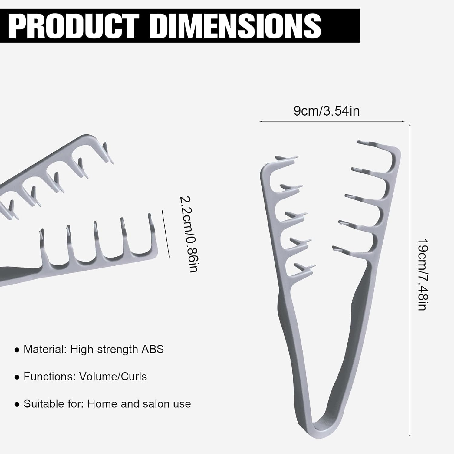 Afeamo Texture Comb, Volumizing Wide-Tooth Hair Styling Comb, Texture Combs, Volumizing Styling Tool for Cover the Bangs Seam and Fluff up Top of the Head for Women Men image number 5