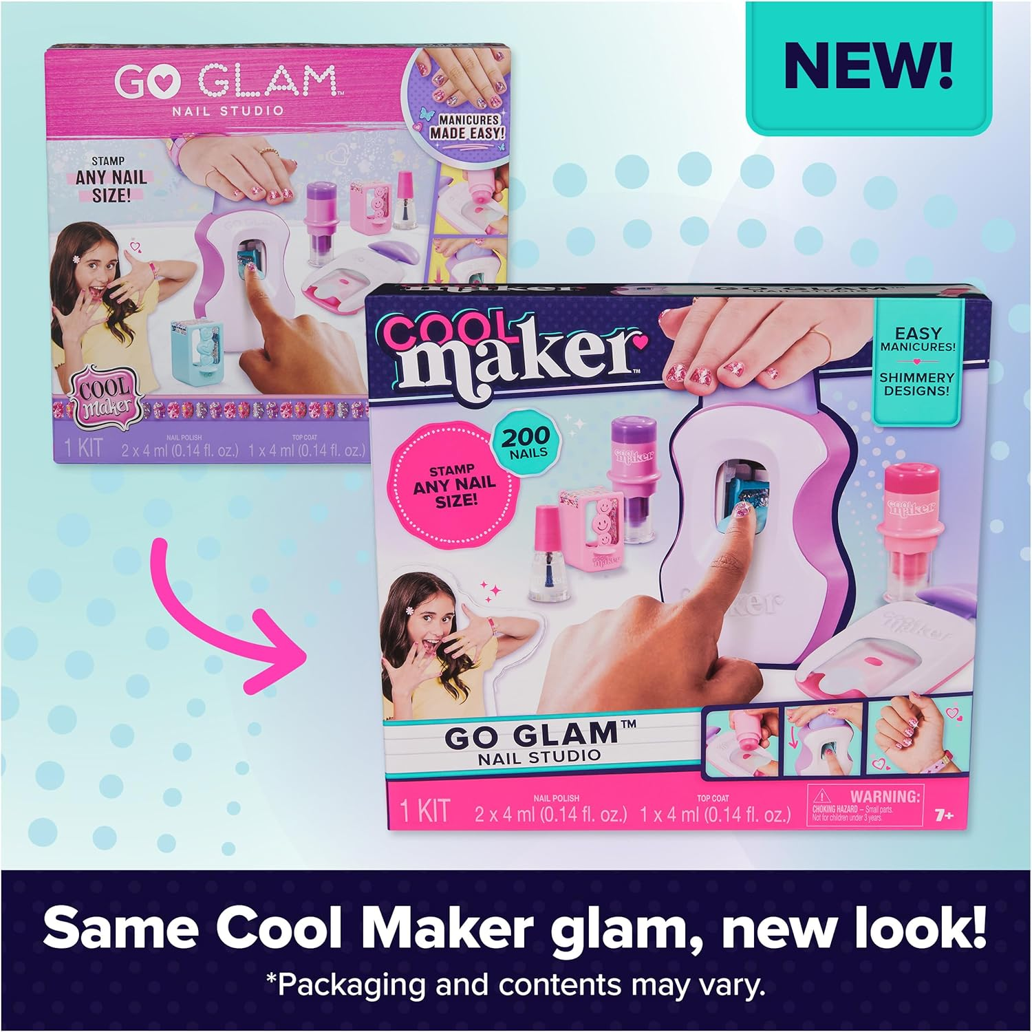 Cool Maker, GO Glam Studio Nail Kit, Style 200 Nails with 4 Designs, 2 Polish Applicators & Nail Mask, Arts and Crafts Kids&rsquo; Toys for Girls Aged 7+ image number 2