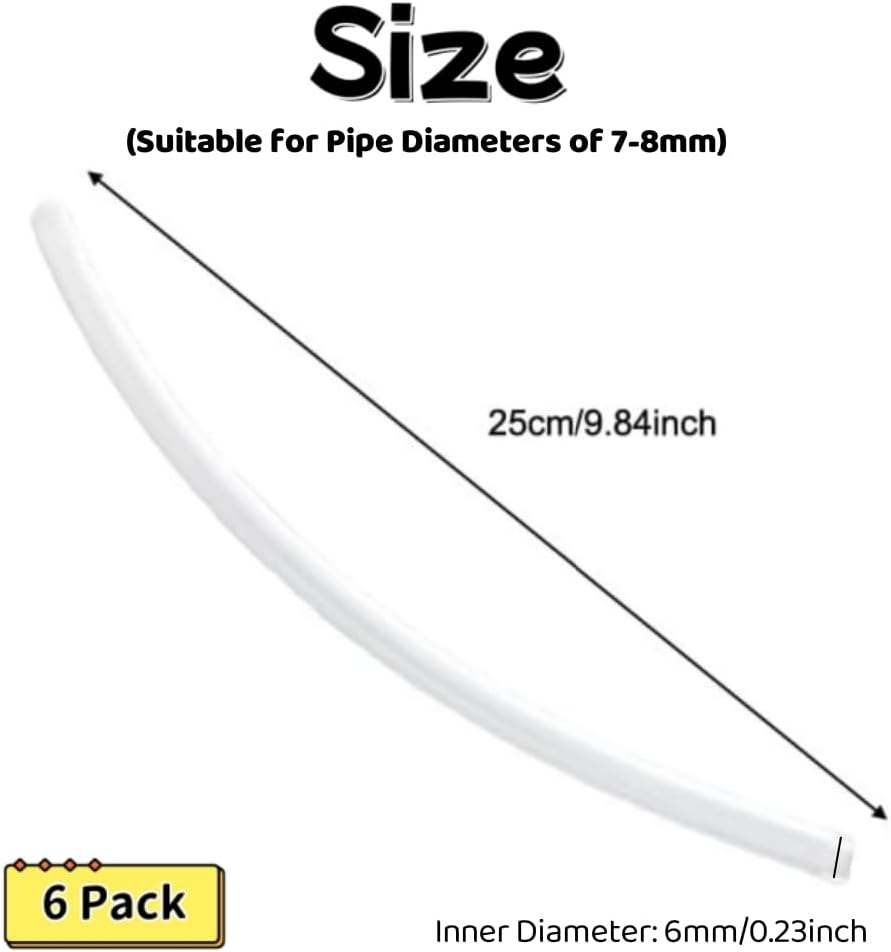 6 Pack Foam Cannon Straw Replacement,Rubber Hose,Blaster Dip Tube Parts for Pressure Washer Foam Gun,Car Wash Snow Foam Cannon Lance,Car Foam Sprayer Soap Cannon image number 6