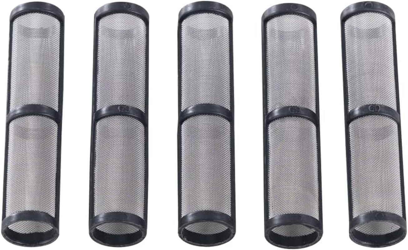 Pack of 5 Easy Out Pump Manifold Filter, Short, Vertical,60 Mesh (Bigger Holes, Good for Thick Materials) Compatible with Graco ST, STX, 390, Ultra 395/495/595 Airless Sprayers image number 1