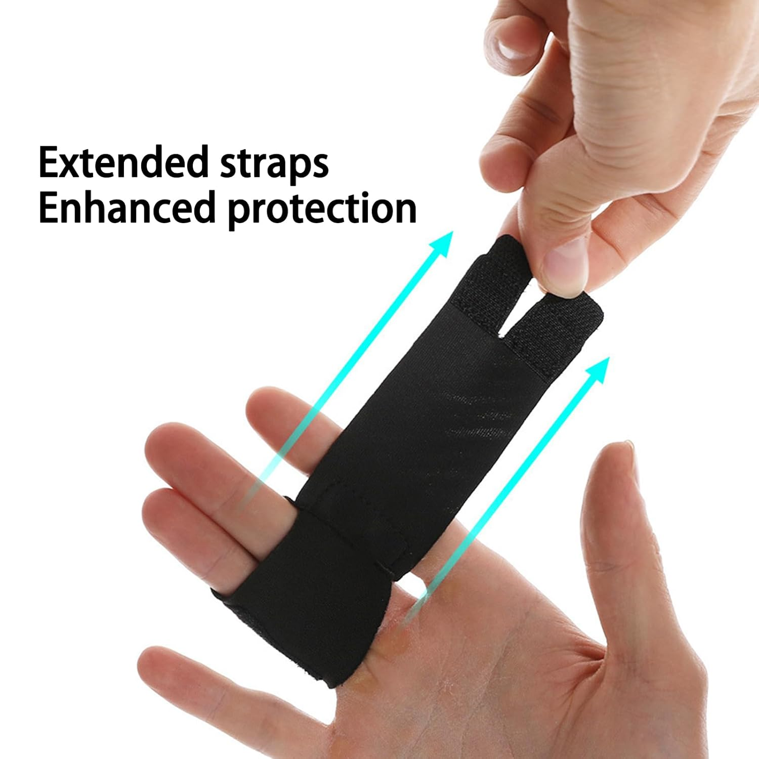 Finger Splints Finger Sleeves with Sports Compression Wraps for Basketball Tennis Volleyball Two Finger Protectors for Injury Prevention and Support image number 2