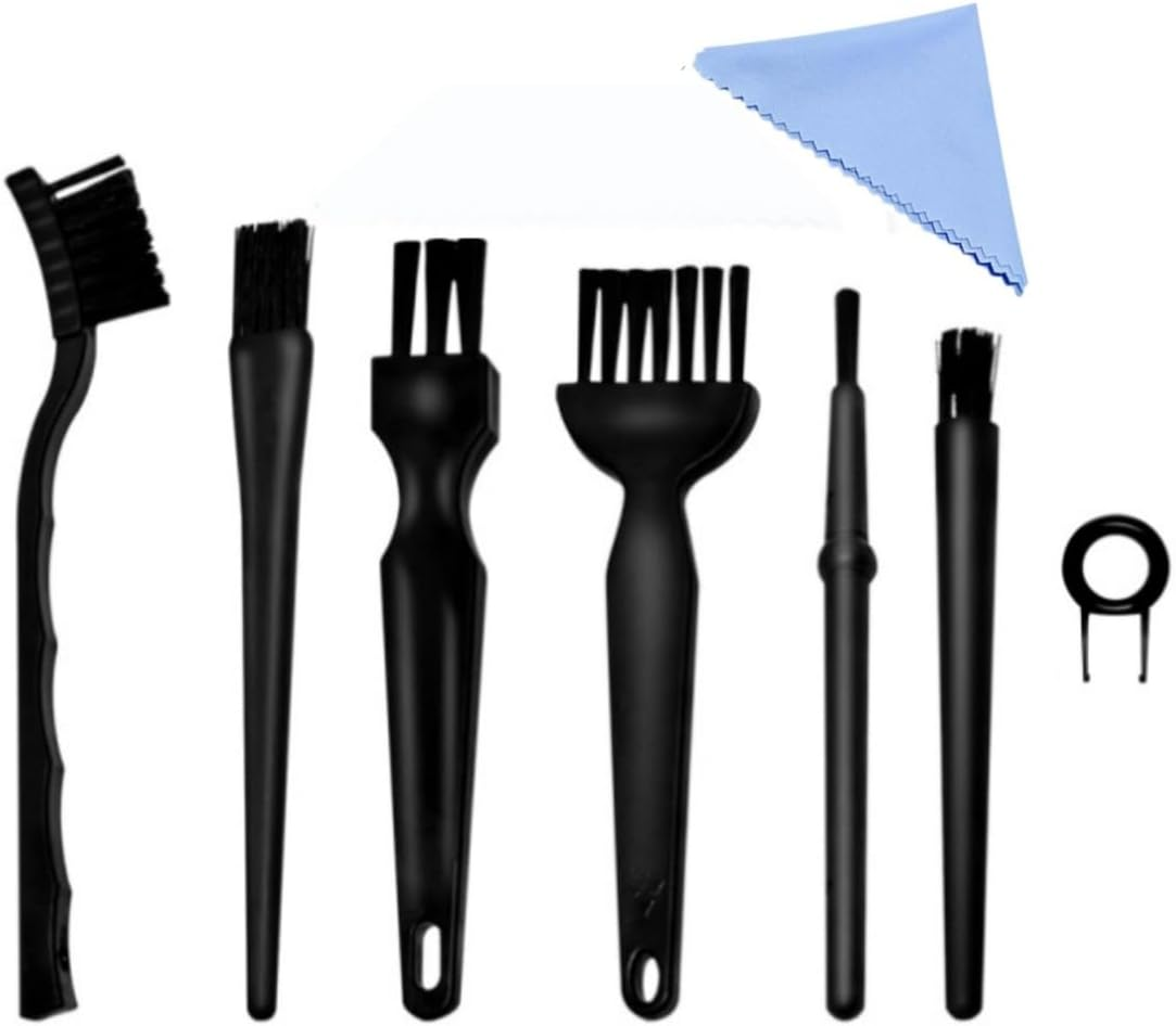 Multi-Purpose Brushes (Black),Anti Static Brushes,Computer Cleaning Kit,Detail Cleaning Brush Set for Small Gaps - Computers,Keyboards,Pcbs,Vents,Car Interior,Window（8Pcs image number 1