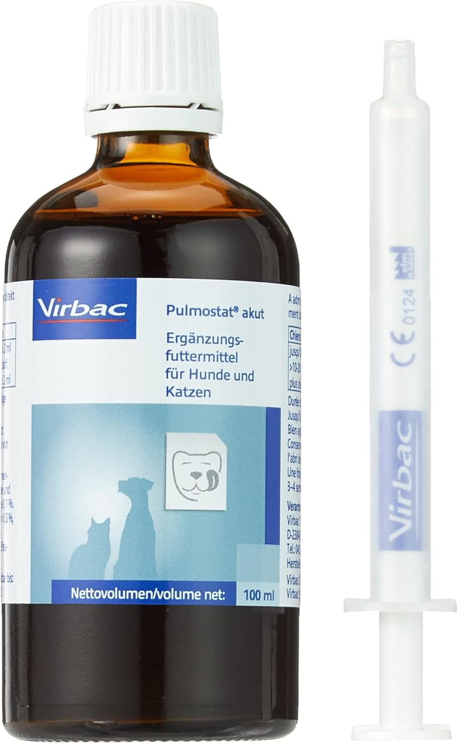 Virbac - Pulmostat Akut Cough Juice for Dogs and Cats 100 Ml