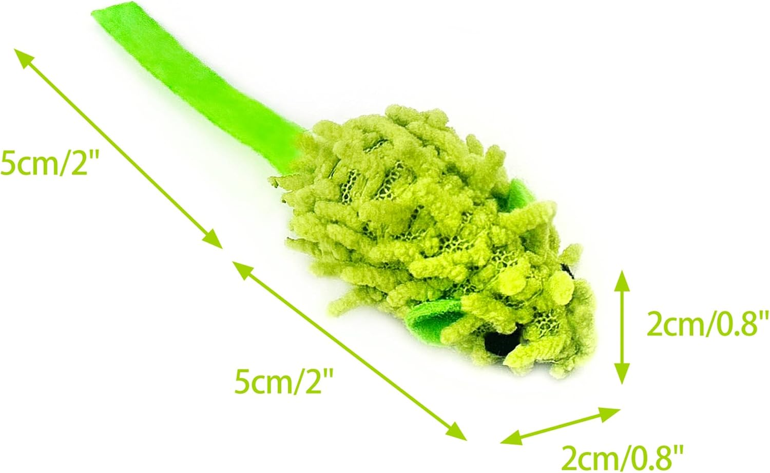 CHIWAVA 27PCS 2" Striped Shaggy Cat Toy Mice with Rattle Assorted Small Mouse Interactive Play for Indoor Cats Mix Color image number 1