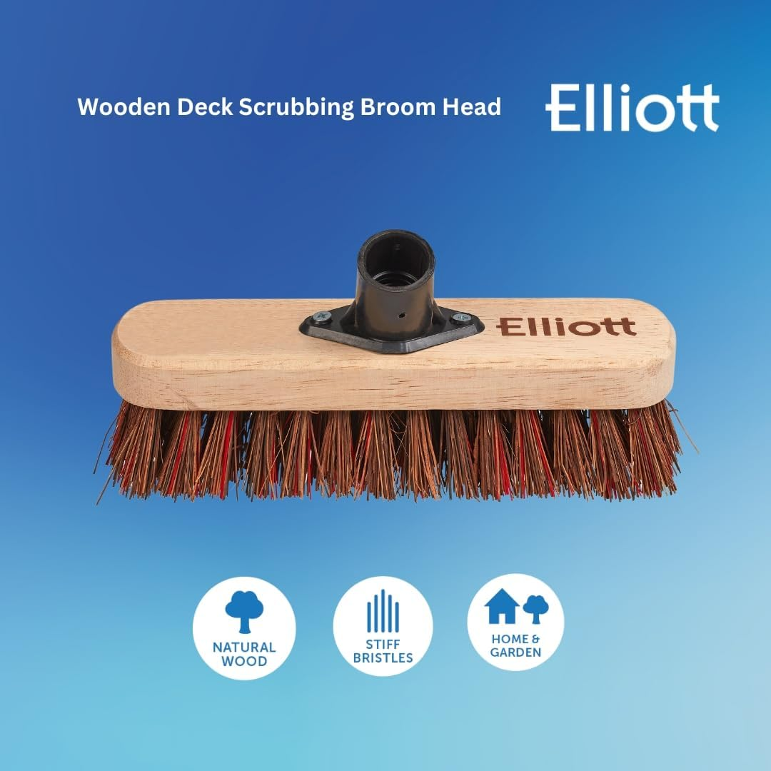 Elliott 23 Cm Deck Scrubbing Broom Head with Natural Bassine Fibres image number 4