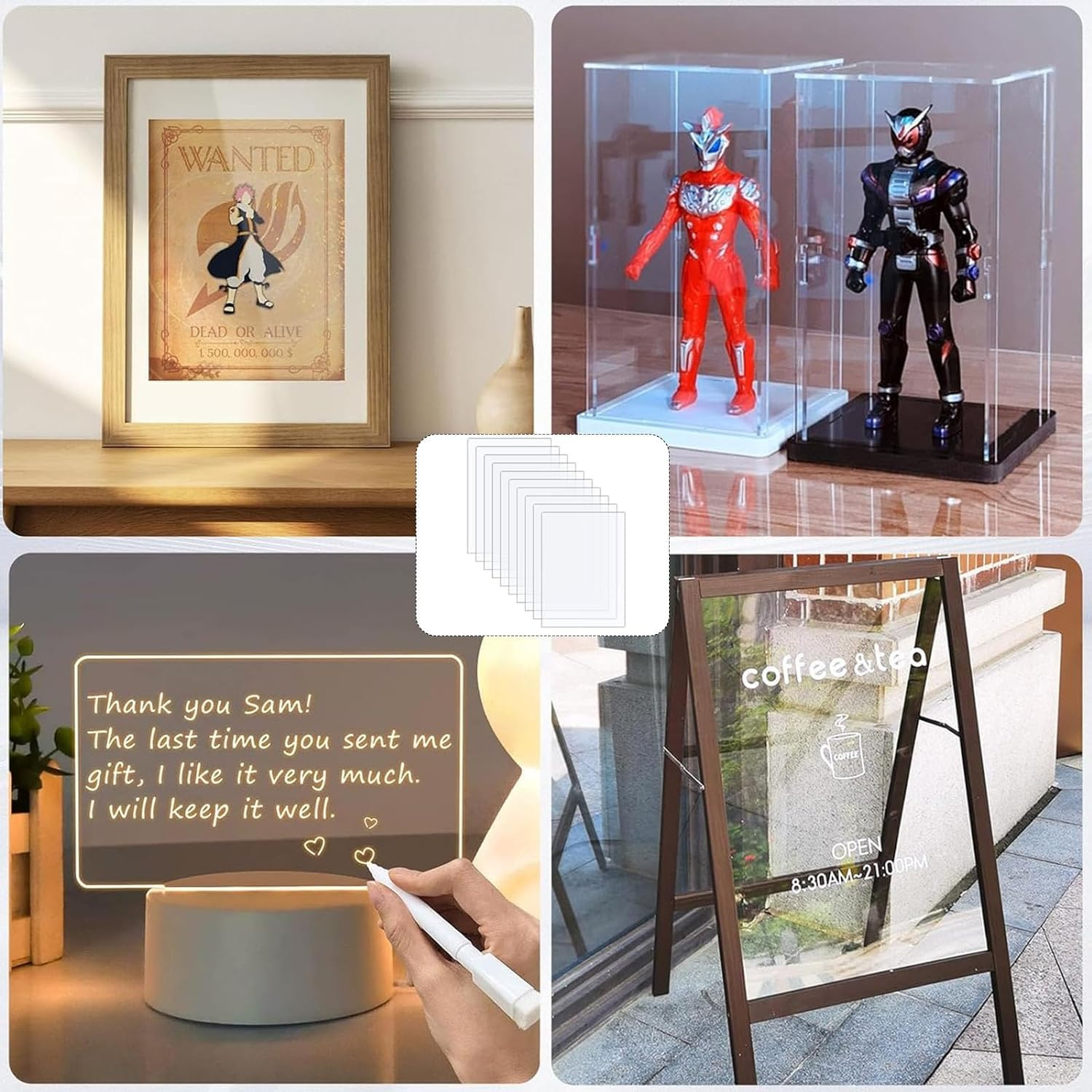 Acrylic Sheets - 15 Pack of 5X7 Thick Clear Extruded Plexiglass for Picture Frame Glass Replacement, Projects Display & Painting - Laser Cut for Smooth Edges,Diy Craft image number 3