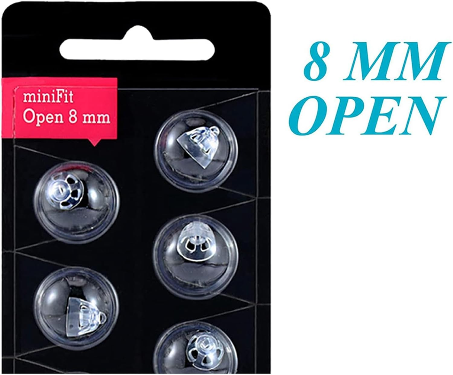 Hearing Aid Domes for Minifit Open Vent Domes: 6 Packs (8Mm),Universal Domes for Hearing Aid Supplies image number 3