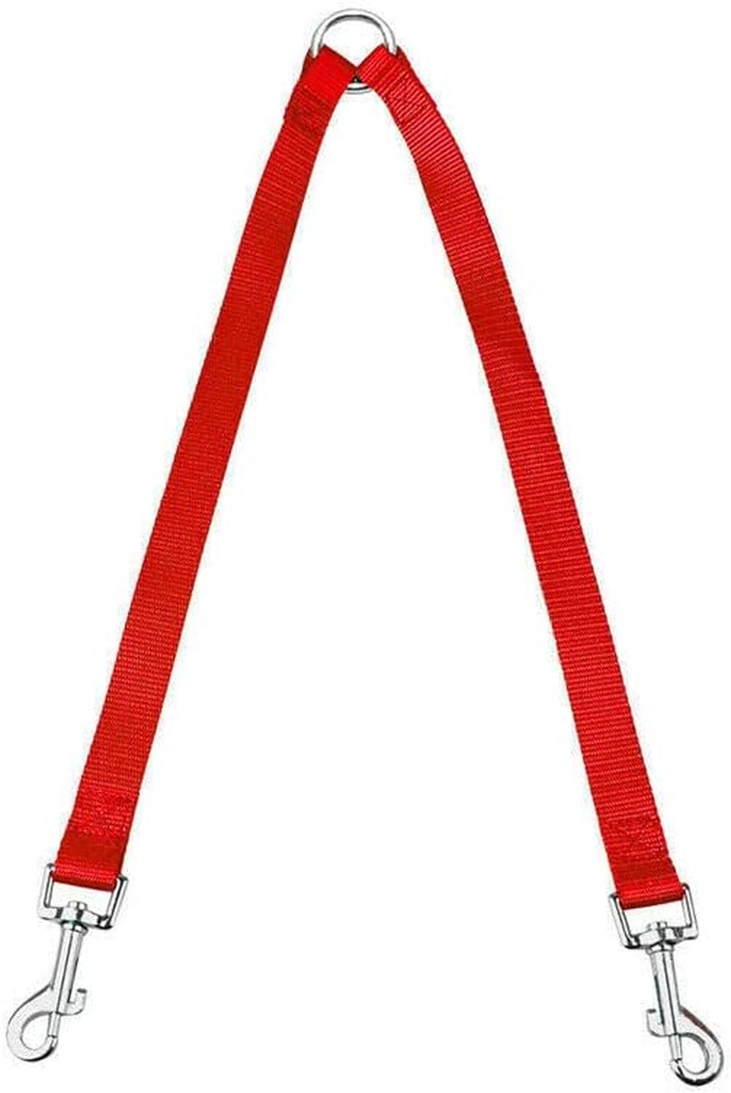 2 Way Double Dual Dog Leash Lead Walk 2 Dogs with One Lead Coupler Nylon Harness