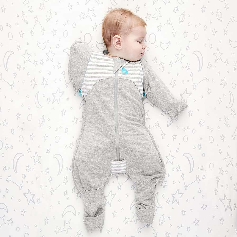 Love to Dream Swaddle up Transition Suit, Baby Swaddle, Unique Self-Soothing Sleeves Design, Zip-Off Wings, 1.0TOG All Seasons Wearable Blanket, Medium (3-6 Months), Grey image number 3