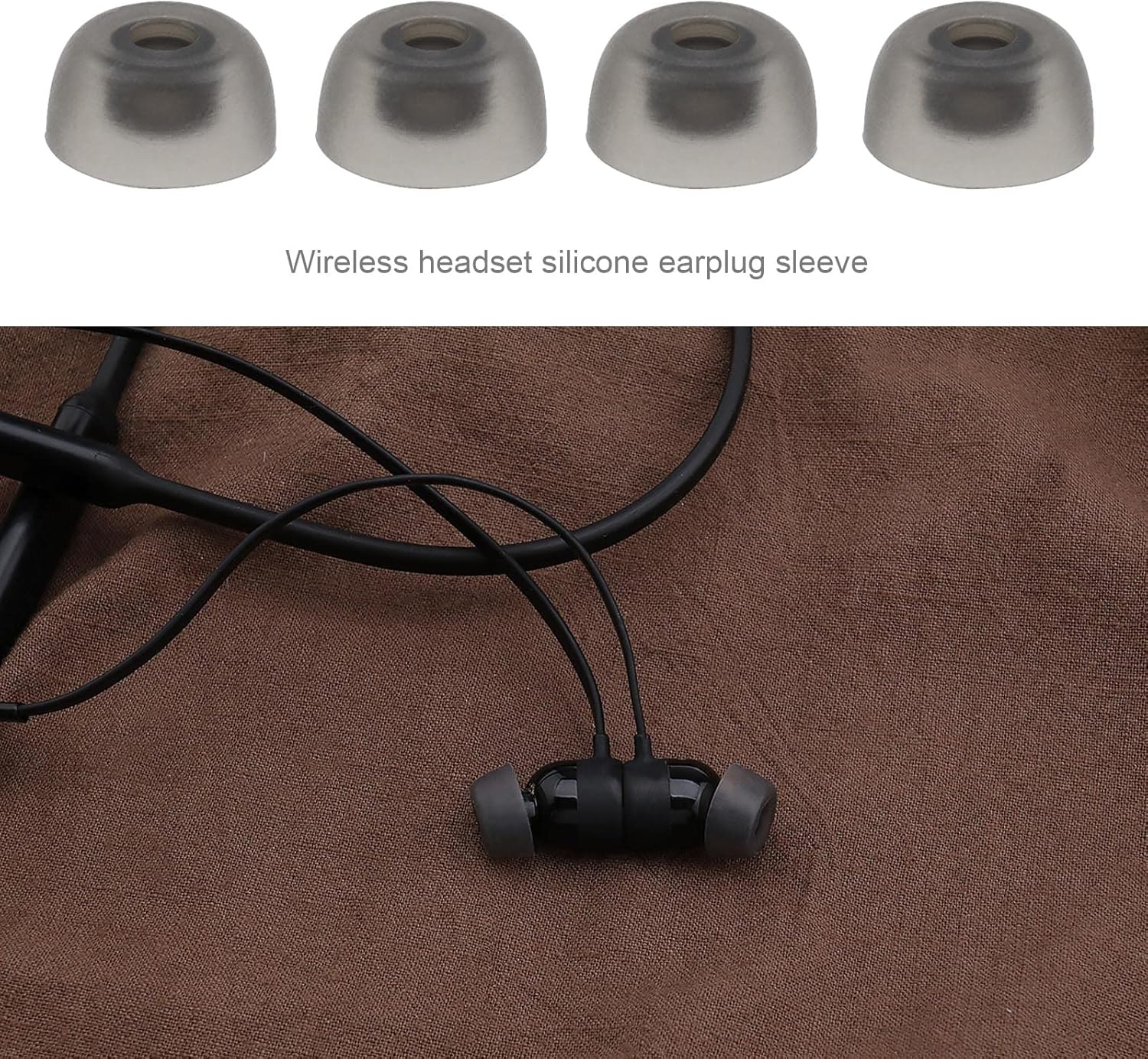 Emsea 6 Pairs of Silicone Ear Buds Tips Replacement In-Ear Ear Sleeves Compatible with Jabra Elite 75T/ 65T/ Active/Sport Evolve Wireless Headphones S M L image number 2