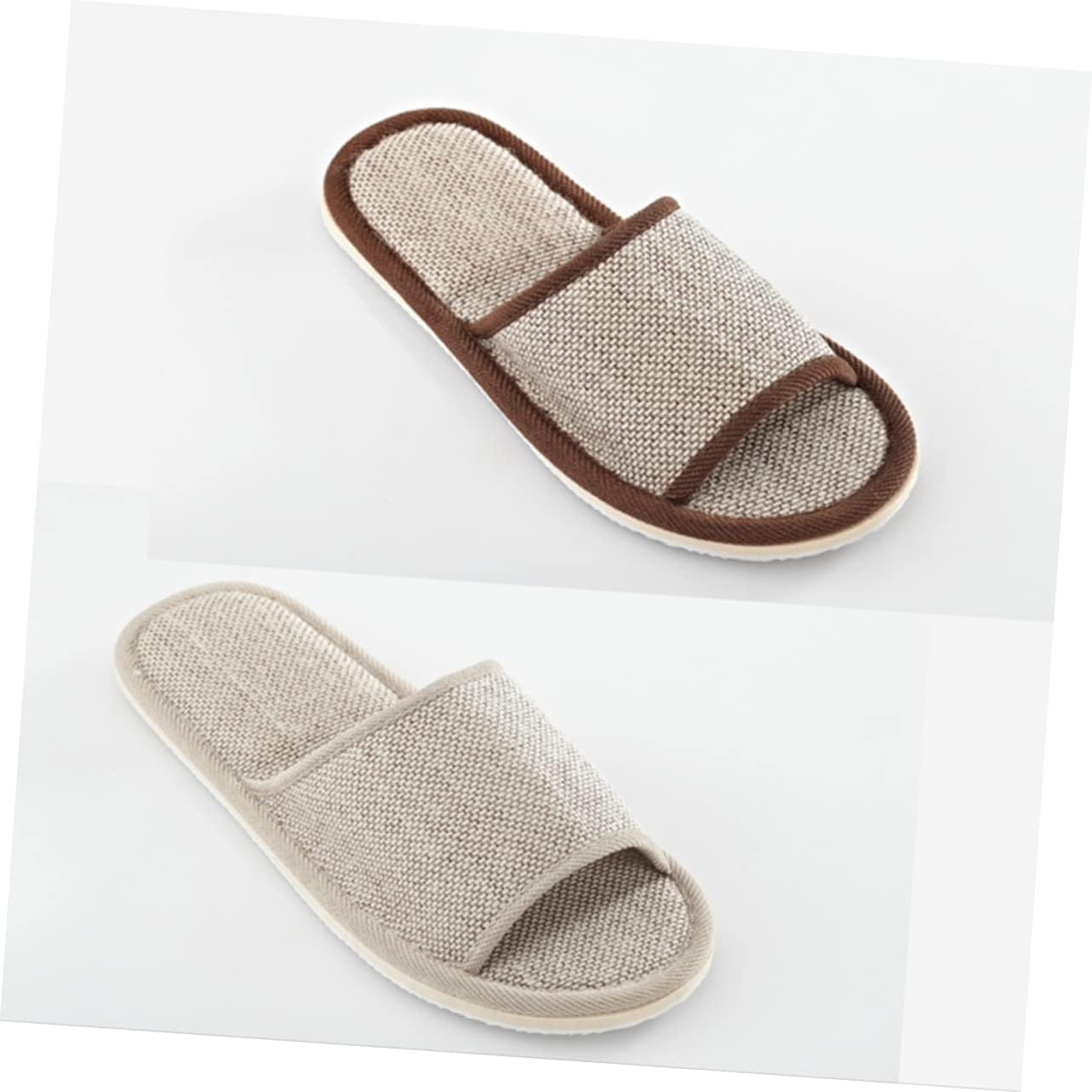 PACKOVE 2 Pairs of 29Cm Non-Slip EVA Slippers for Home and Hotel Open-Toe Linen Slippers for Adults Suitable for Size 40-43 Summer Footwear image number 6