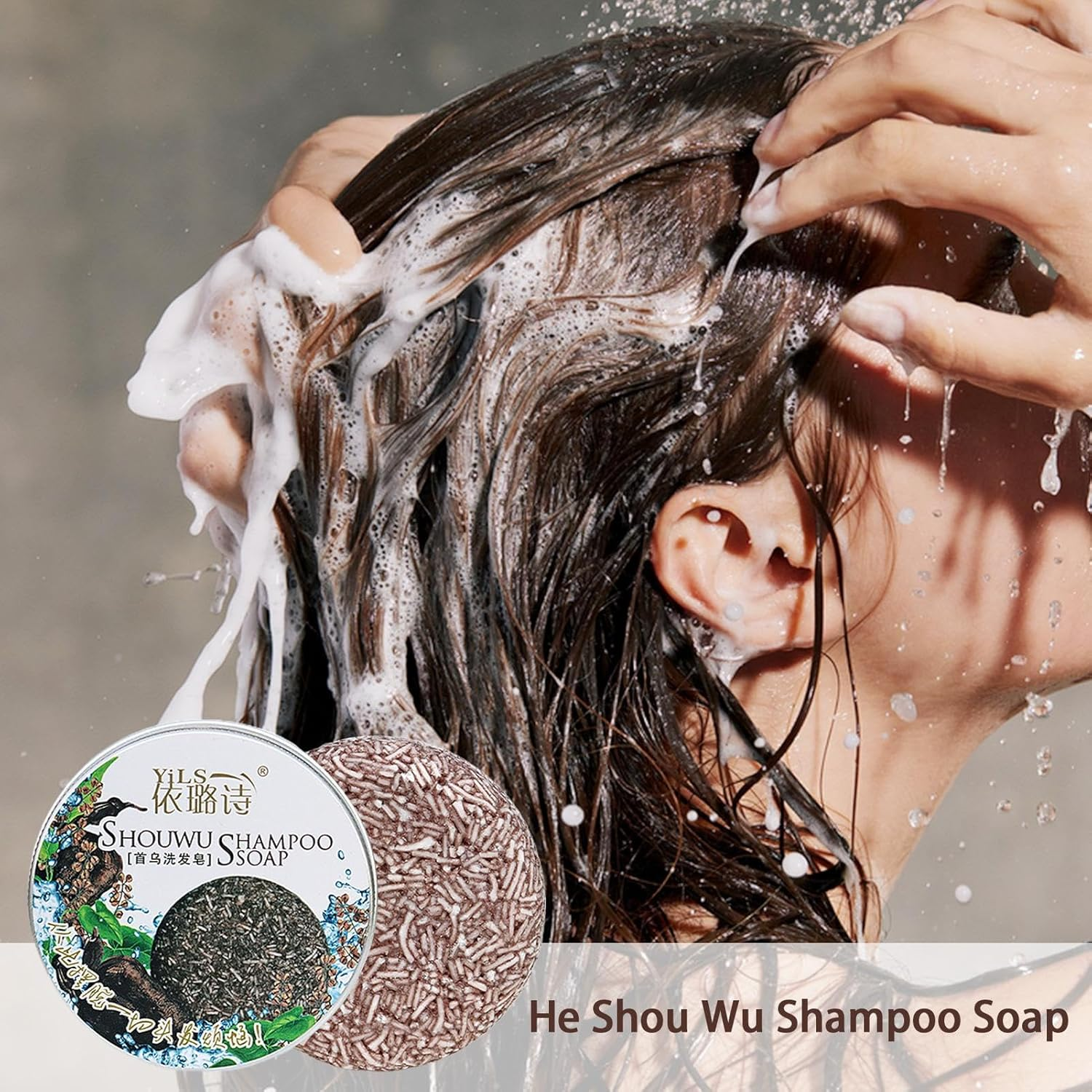 Gray Reverse Bar, Shampoo Bar for Grey Hair, Nourishing Cover Soap Bar, Moisturizing Solid Shampoo Bars Restore Natural Hair Color Borato