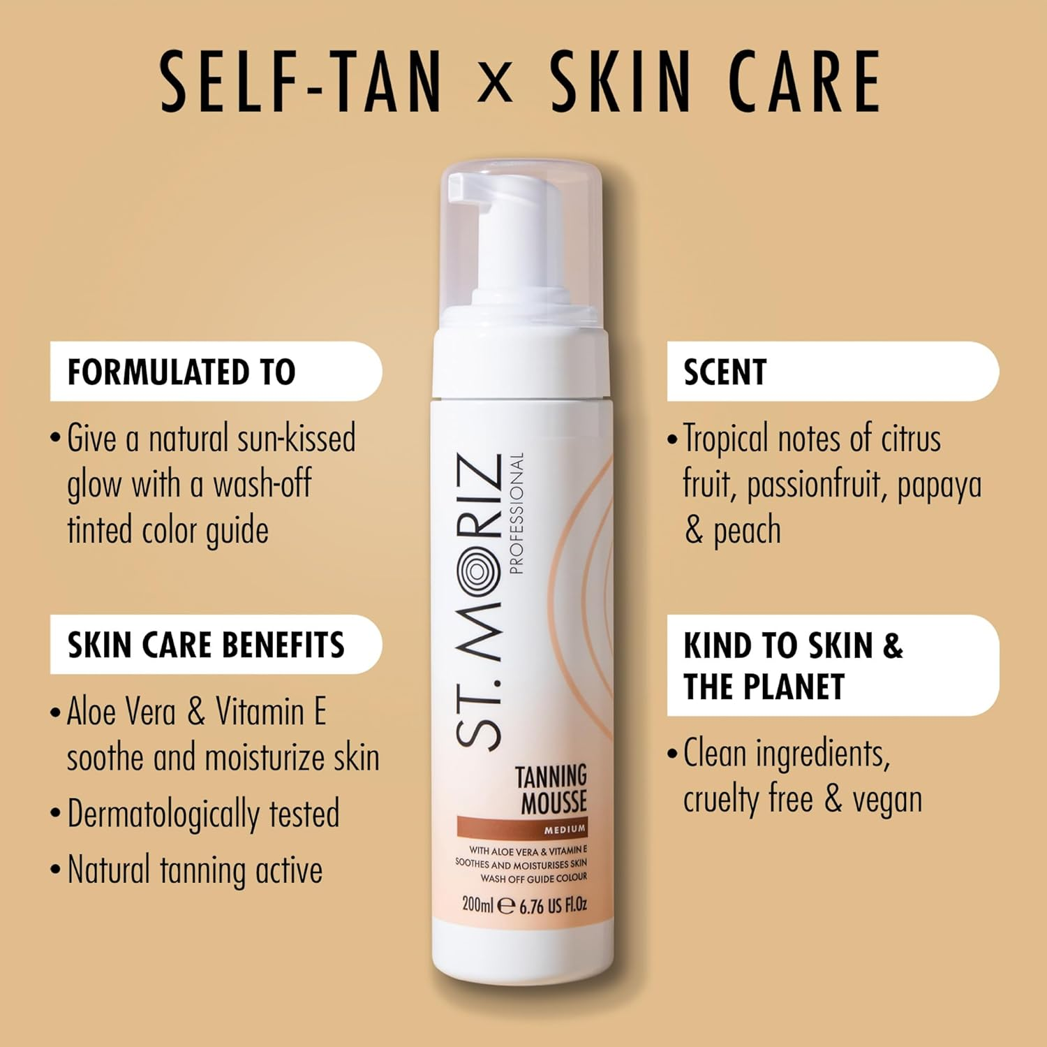 ST. MORIZ Professional Self-Tanning Mousse | Medium | 200ML - Bronze image number 1