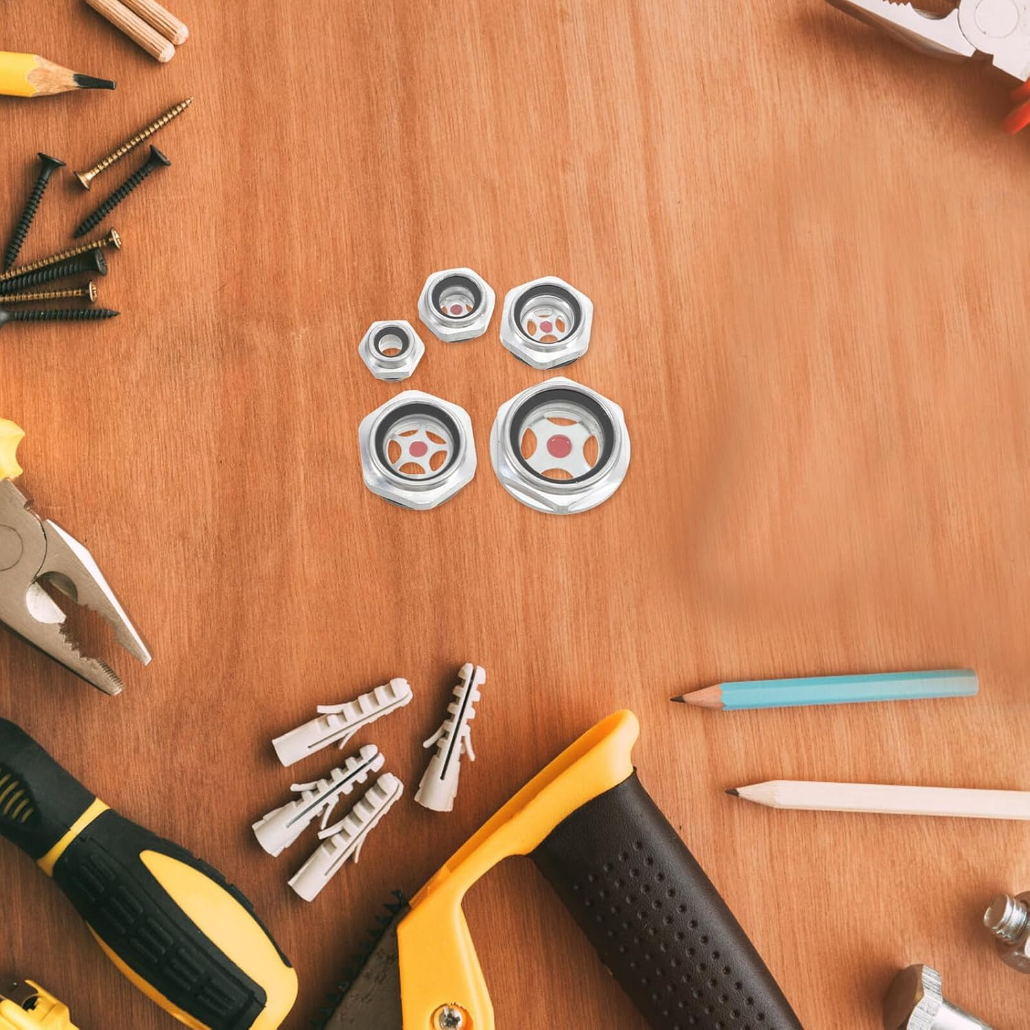 5PCS Aluminum Alloy Oil Level Sight Glass Gauge for Air Compressor Tank Male Thread G1/4 G1/2 G3/4 G3/8 G1 Oil Window Indicator for Liquid Level Detection image number 3