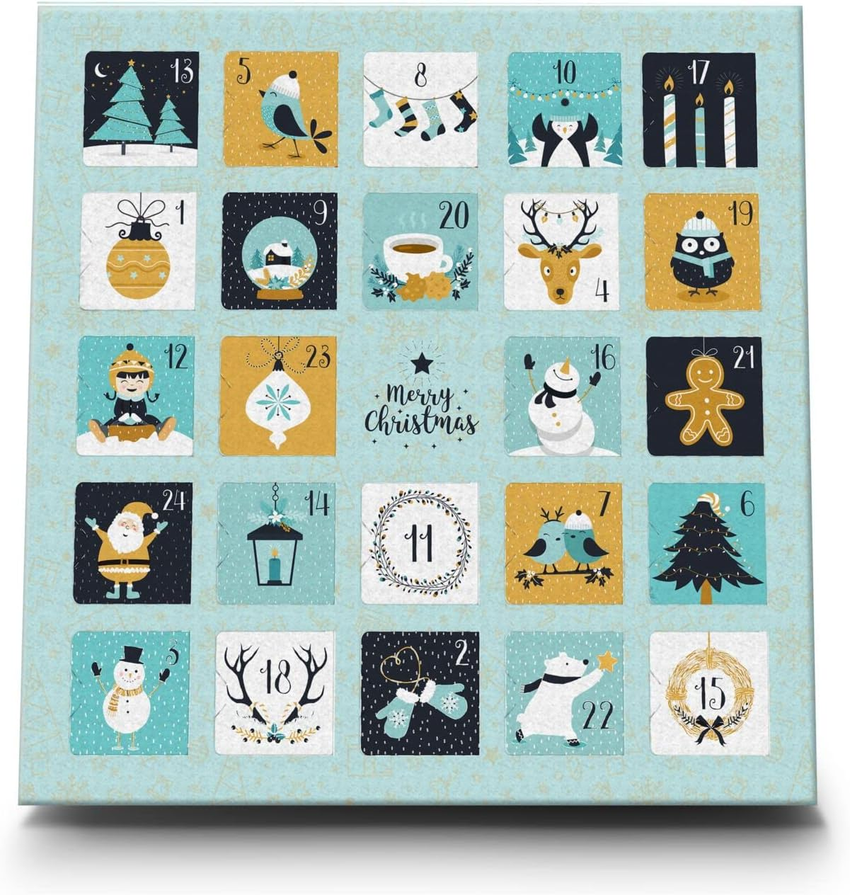 *Version 2025* R&ouml;mer Wellness Gift Item: Scented Candles Advent Calendar Charming Christmas with 24 Different Tea Light Scented Candles; Approx. 30 X 30 X 2 Cm image number 4