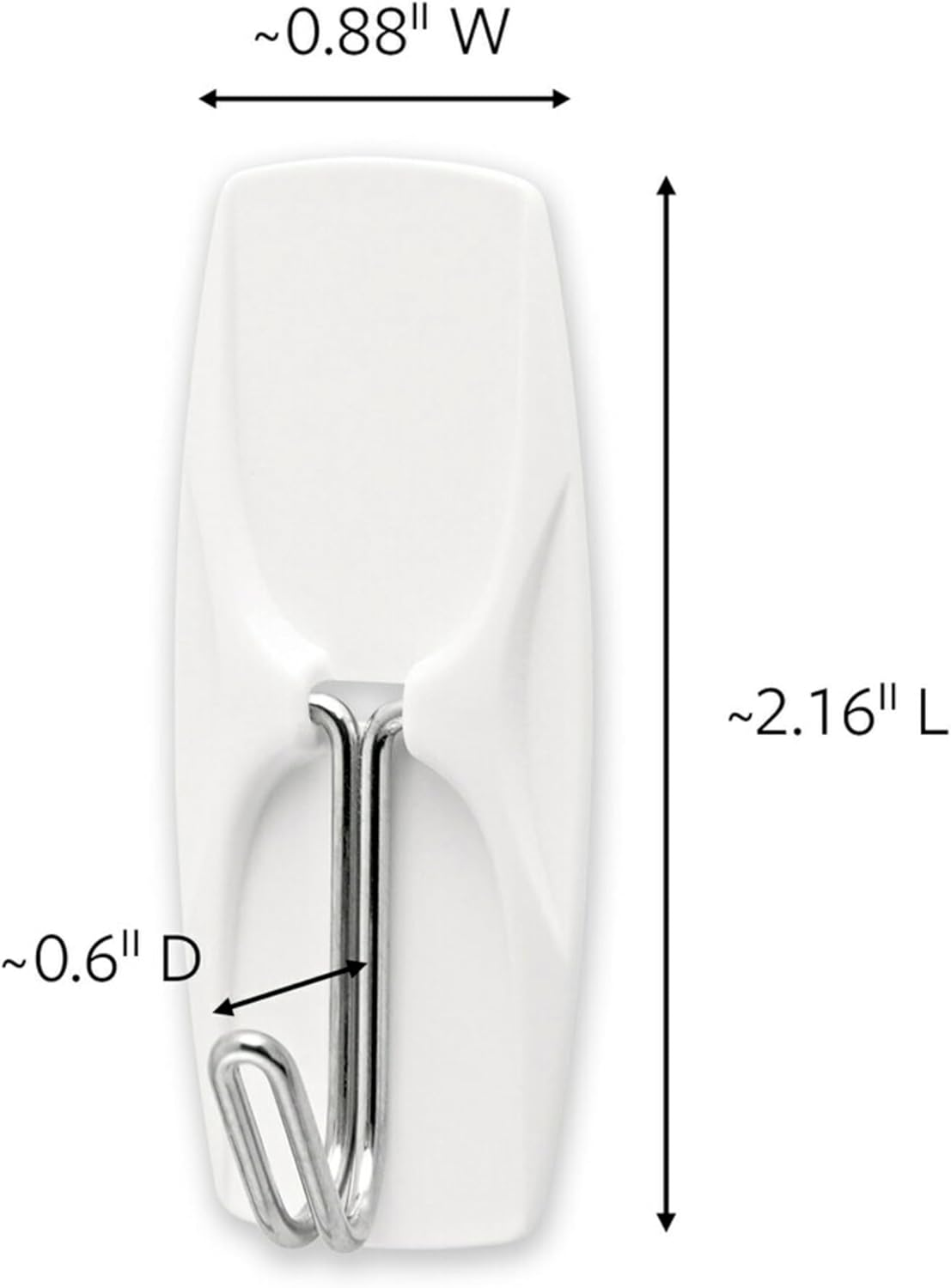 Command Wire Toggle Hook Value Pack, Medium, White, 7-Hooks (17065-7ES)