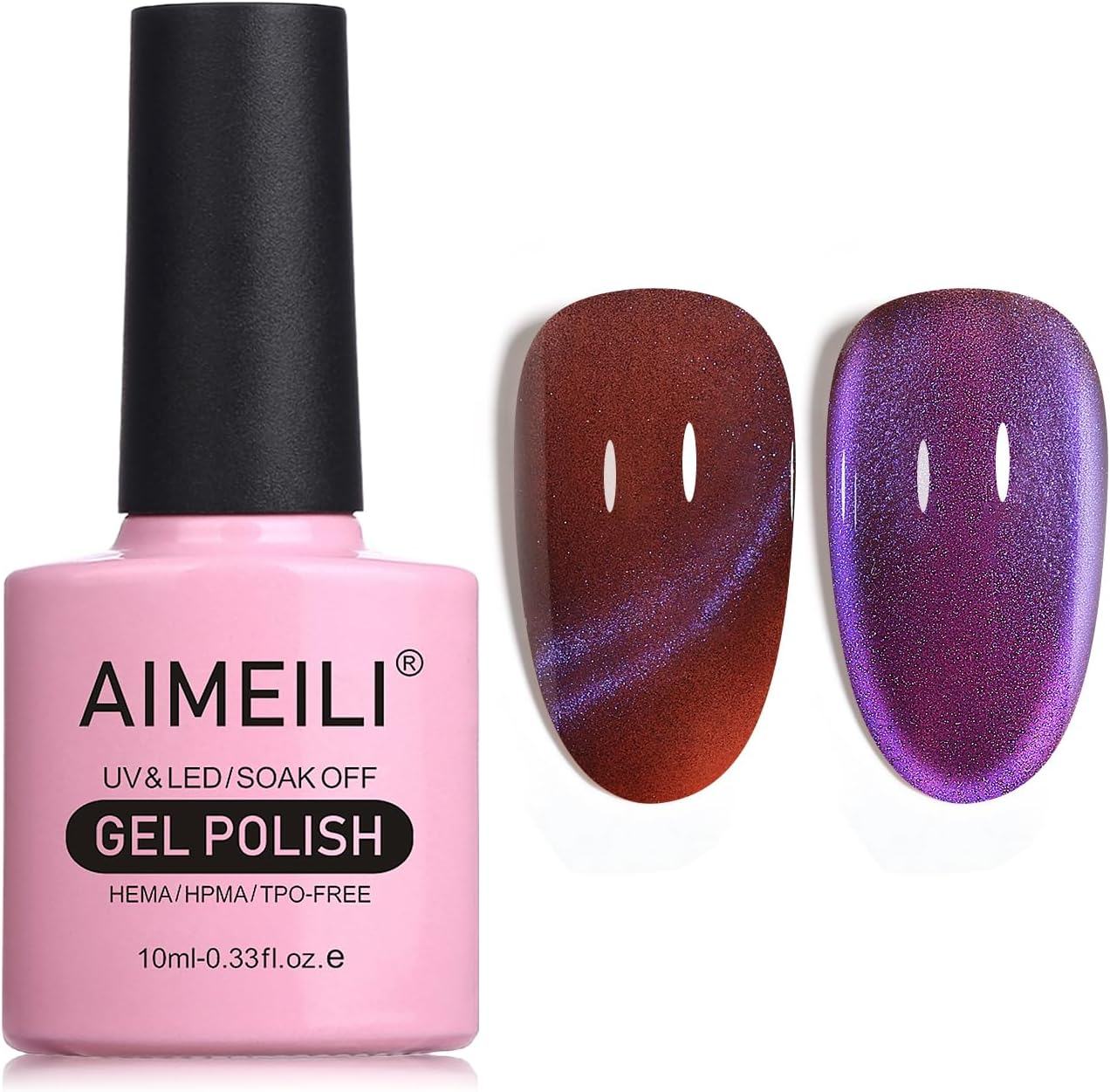 AIMEILI Cat Eye Gel Nail Polish Soak off U V LED Hema Free Cruelty Free Vegan Gel Polish Colors for Nail Art DIY Gel Nail Manicure 742 - C6523_719 image number 4