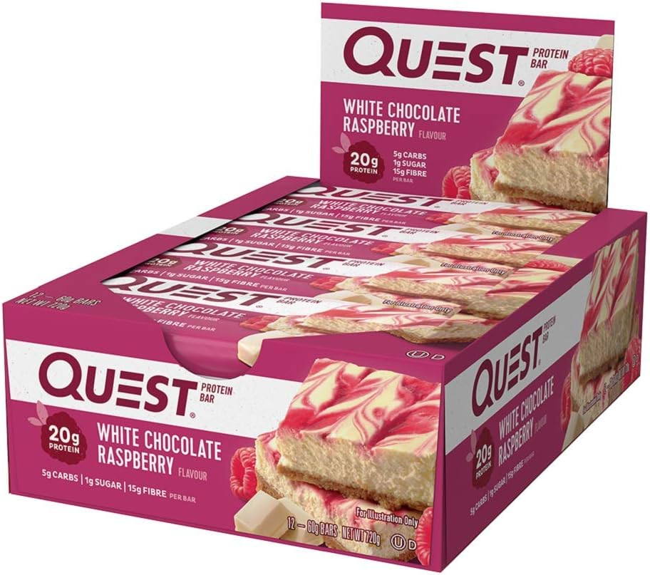 Quest Nutrition White Chocolate Raspberry Protein Bar, High Protein, Low Carb, Keto Friendly, 12 Count image number 5