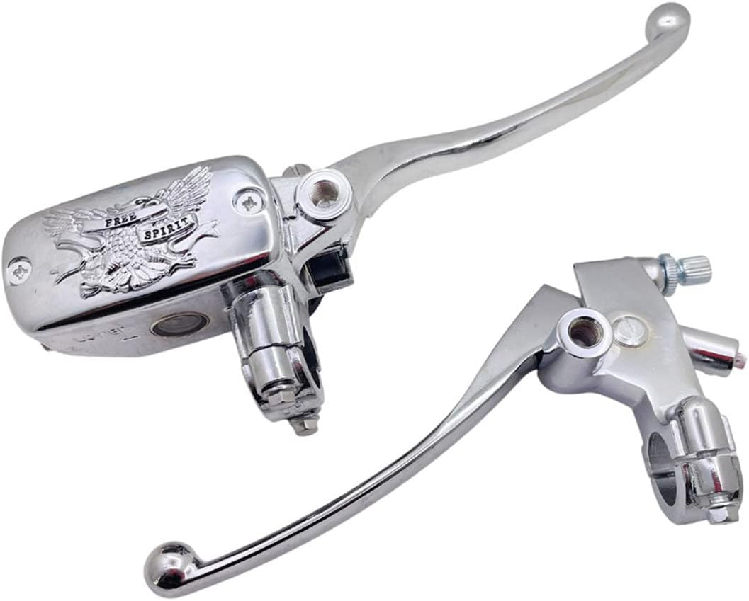Yecnecty Chrome Alloy Eagle Pattern Universal Motorcycle Hydraulic Brake Pump Master Cylinder Clutch Lever 22MM Motorbike Disc Brake Part