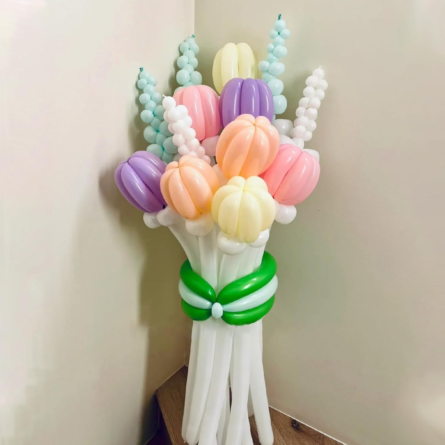 260 Long Balloons 100 Pack Pastel Orange Twisting Animal Balloons Thickening Latex Modeling Long Magic Balloons for Animal Model Weddings Birthdays Festival Party Decorations image number 4