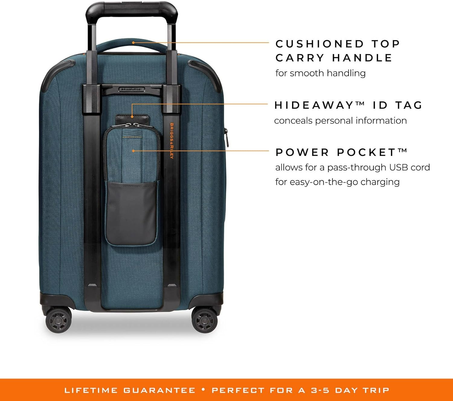 Briggs & Riley Medium 22&rdquo; Expandable Spinner Carry-On Luggage with Phone Charging Port image number 5