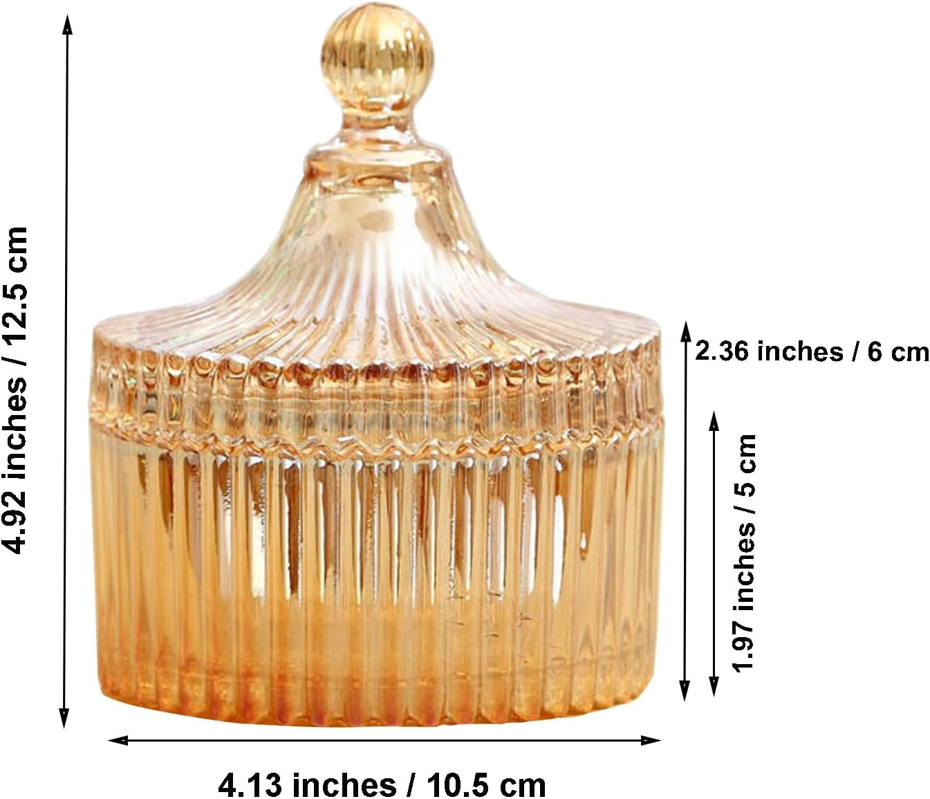 Body Powder Puff and Container, Glass Box for Dust Puff, Powder Applicator with Case for Dusting Powder (Retro) - Light Pink image number 7