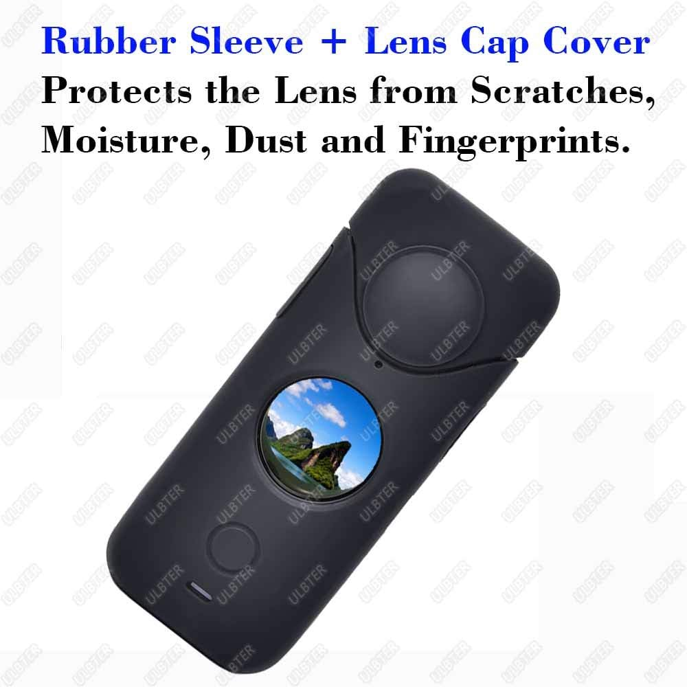 Screen Protector for Insta360 ONE X2 + Black Rubber Sleeve,Ulbter Silicone Protective Case for Insta 360 ONE X2 Panoramic Action Camera Accessory image number 5